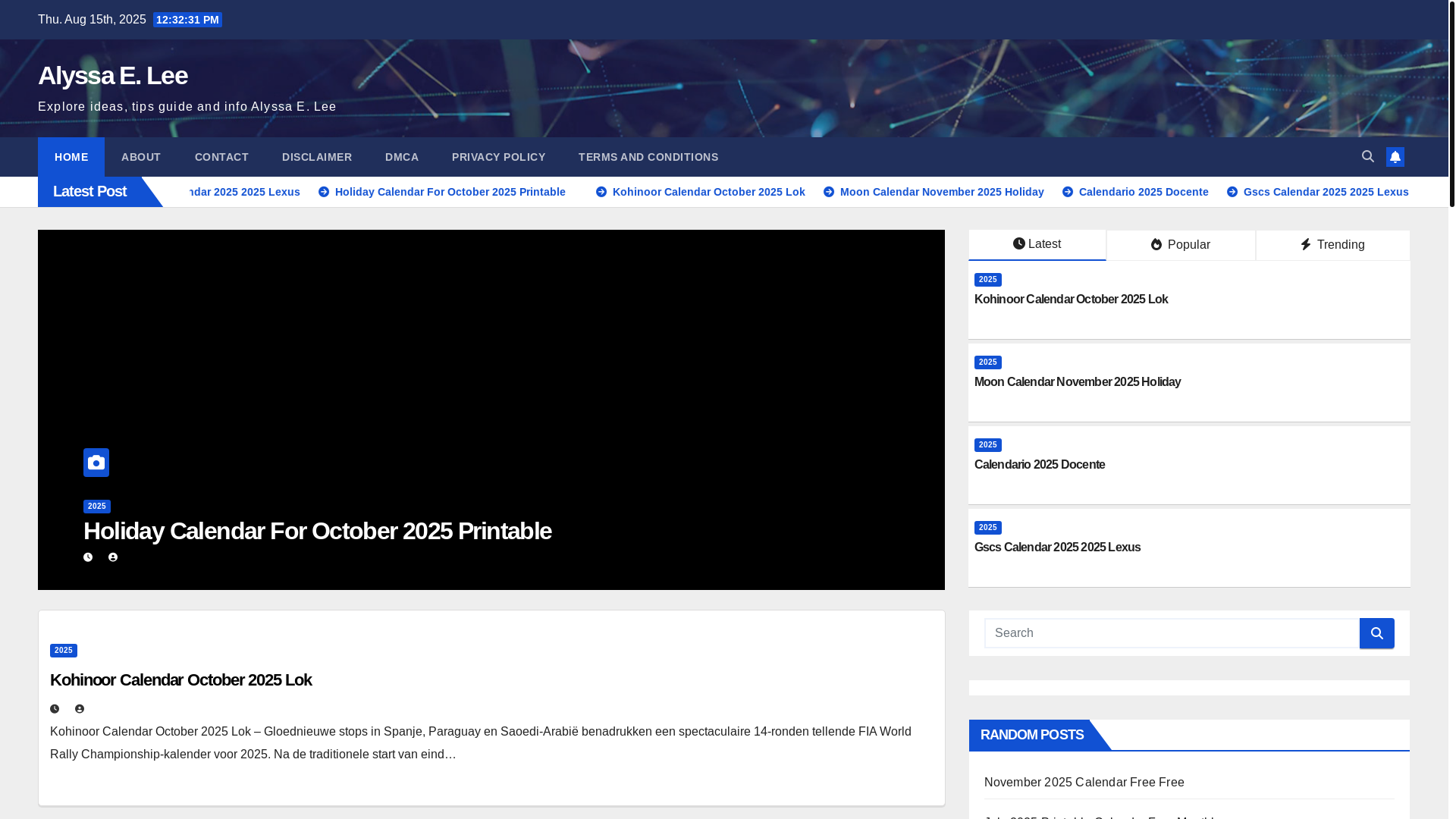 website screenshot of https://alyssaelee.pages.dev/