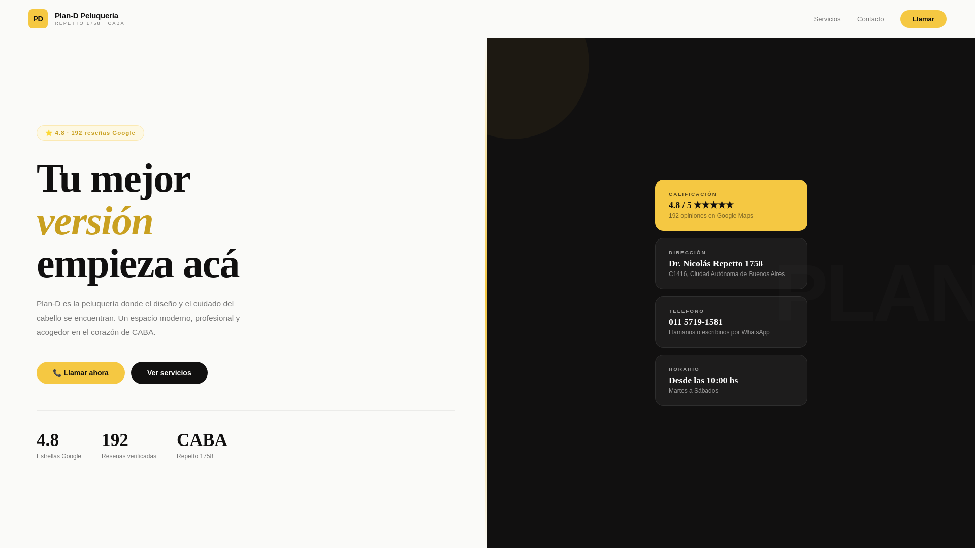 website screenshot of https://peluqueriapland.pages.dev/
