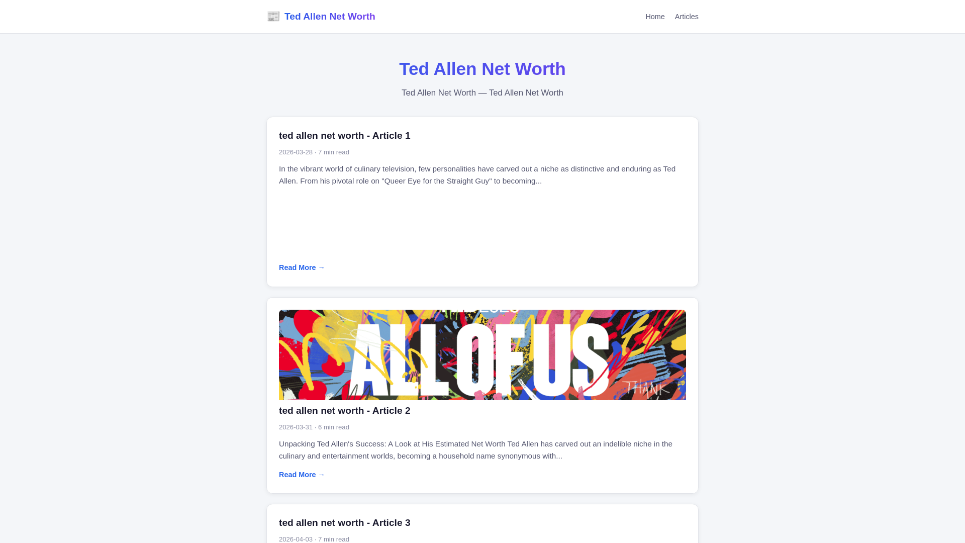 website screenshot of https://ted-allen-net-worth.pages.dev/