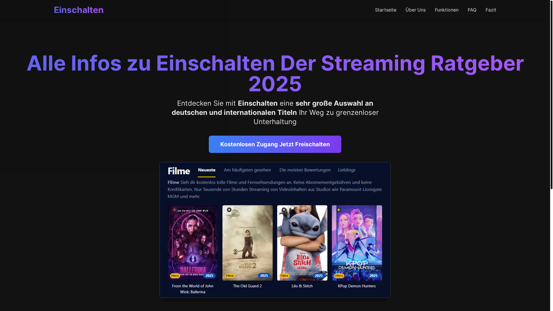 website screenshot of https://einschalten-4jea.pages.dev/