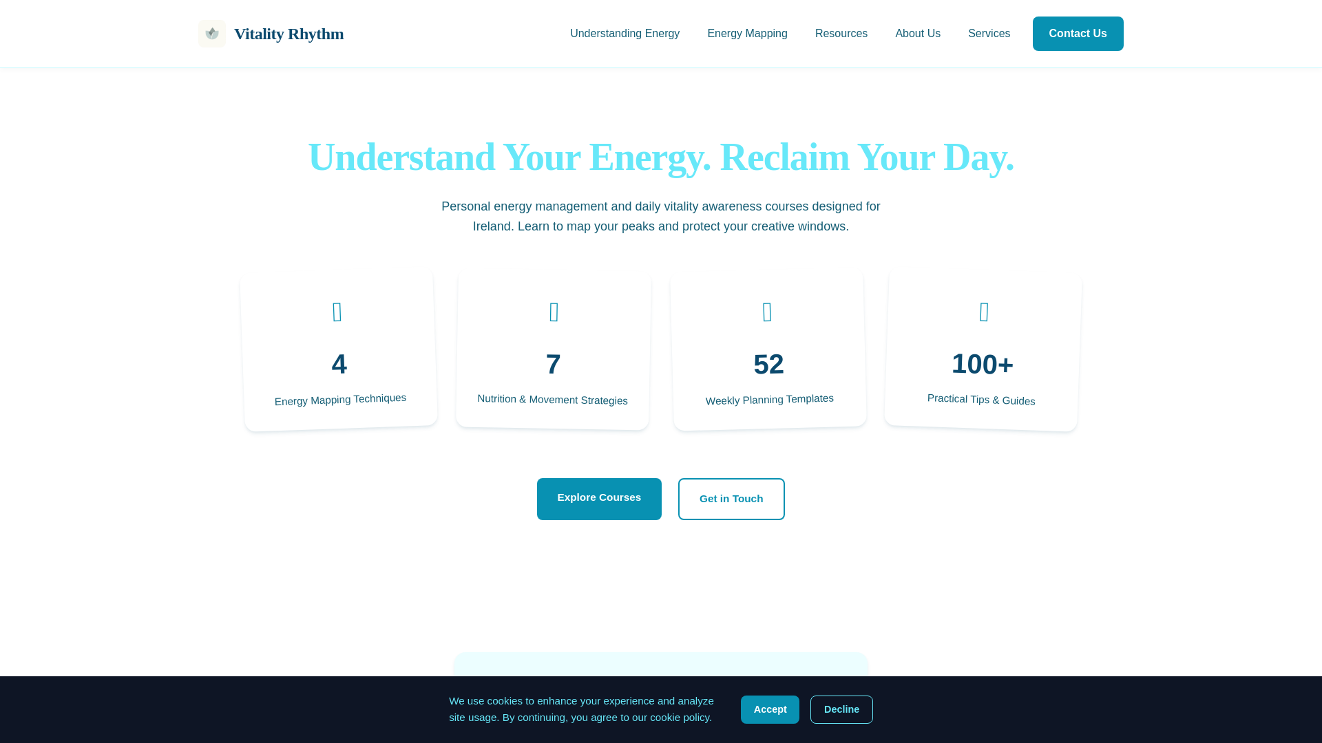 website screenshot of https://vitalityrhythm.site/