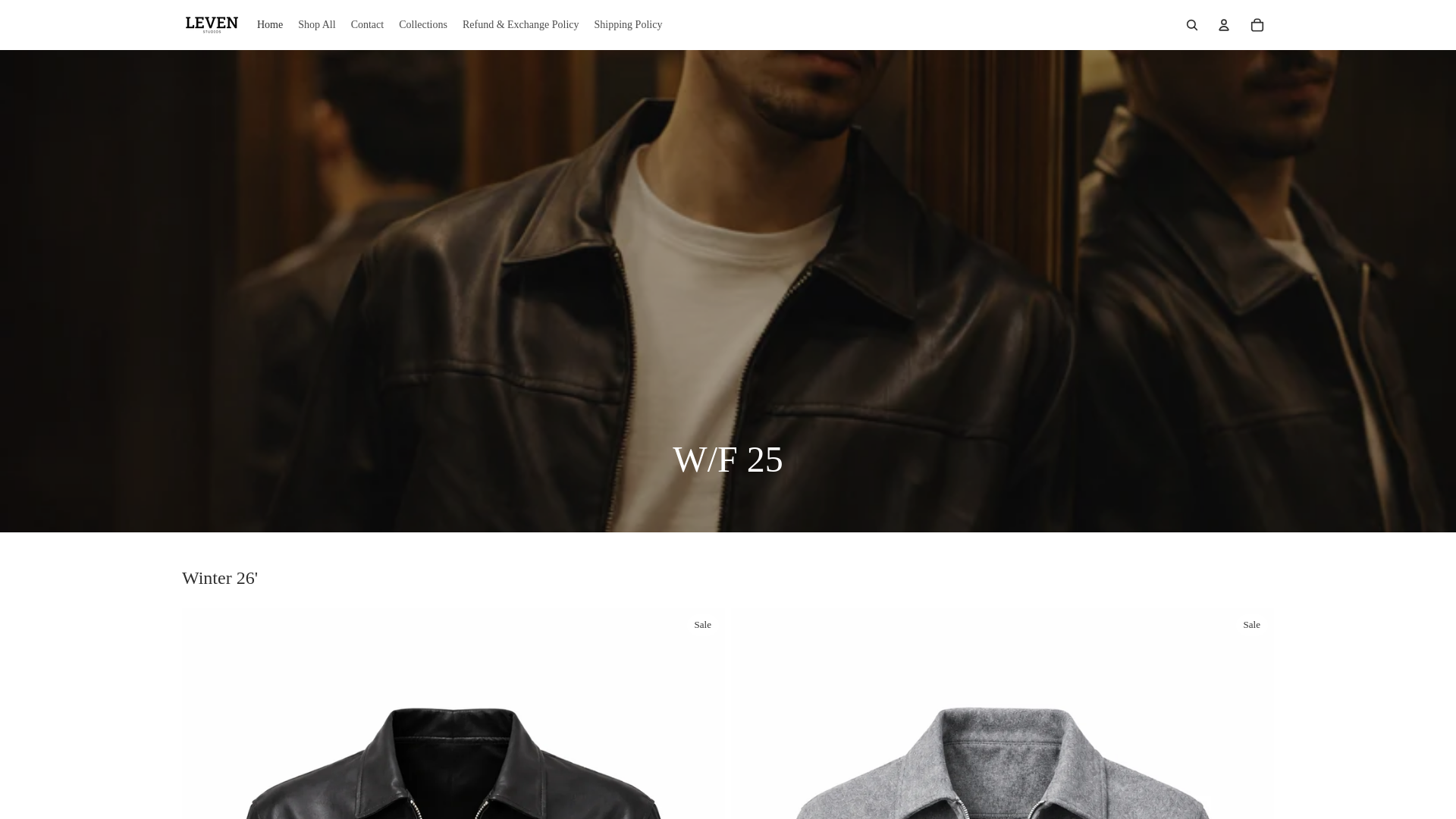 website screenshot of https://levenstudios.shop/