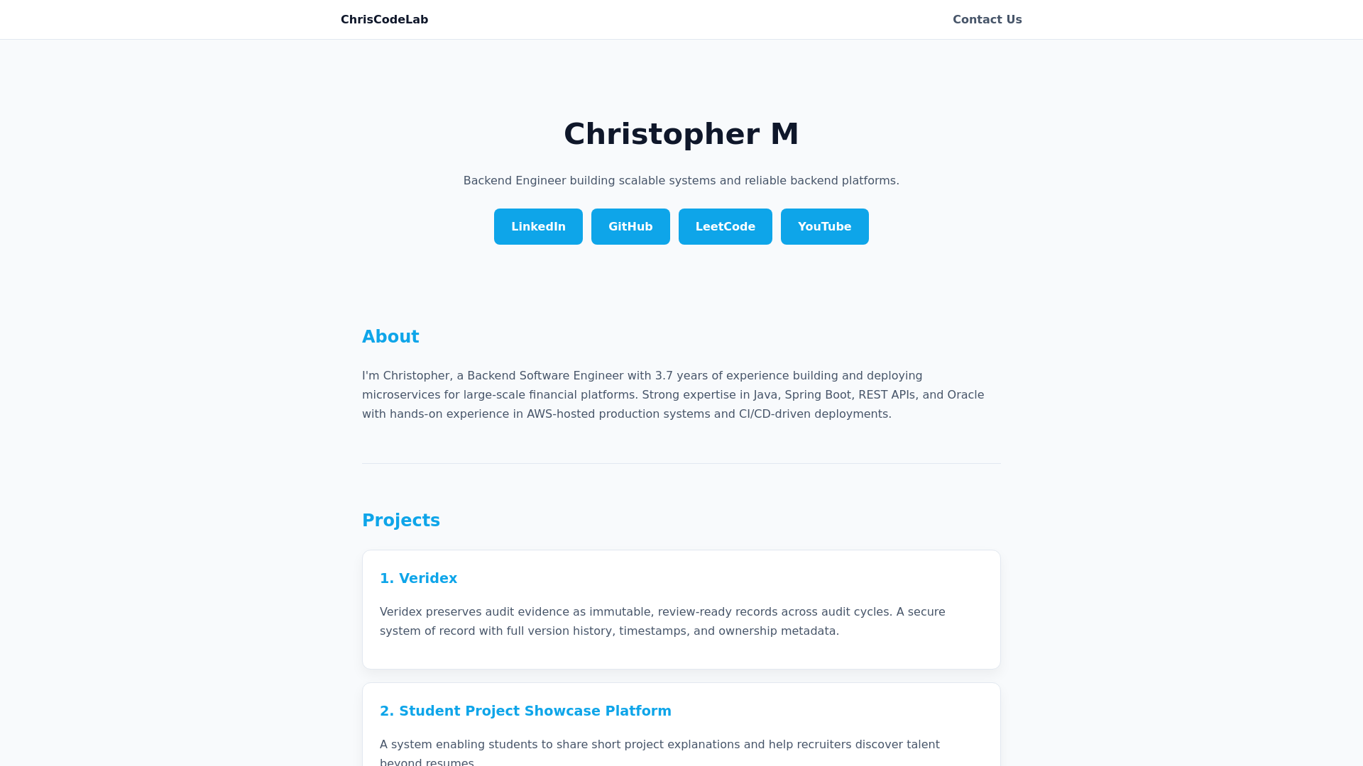 website screenshot of https://chriscodelab-site.pages.dev/