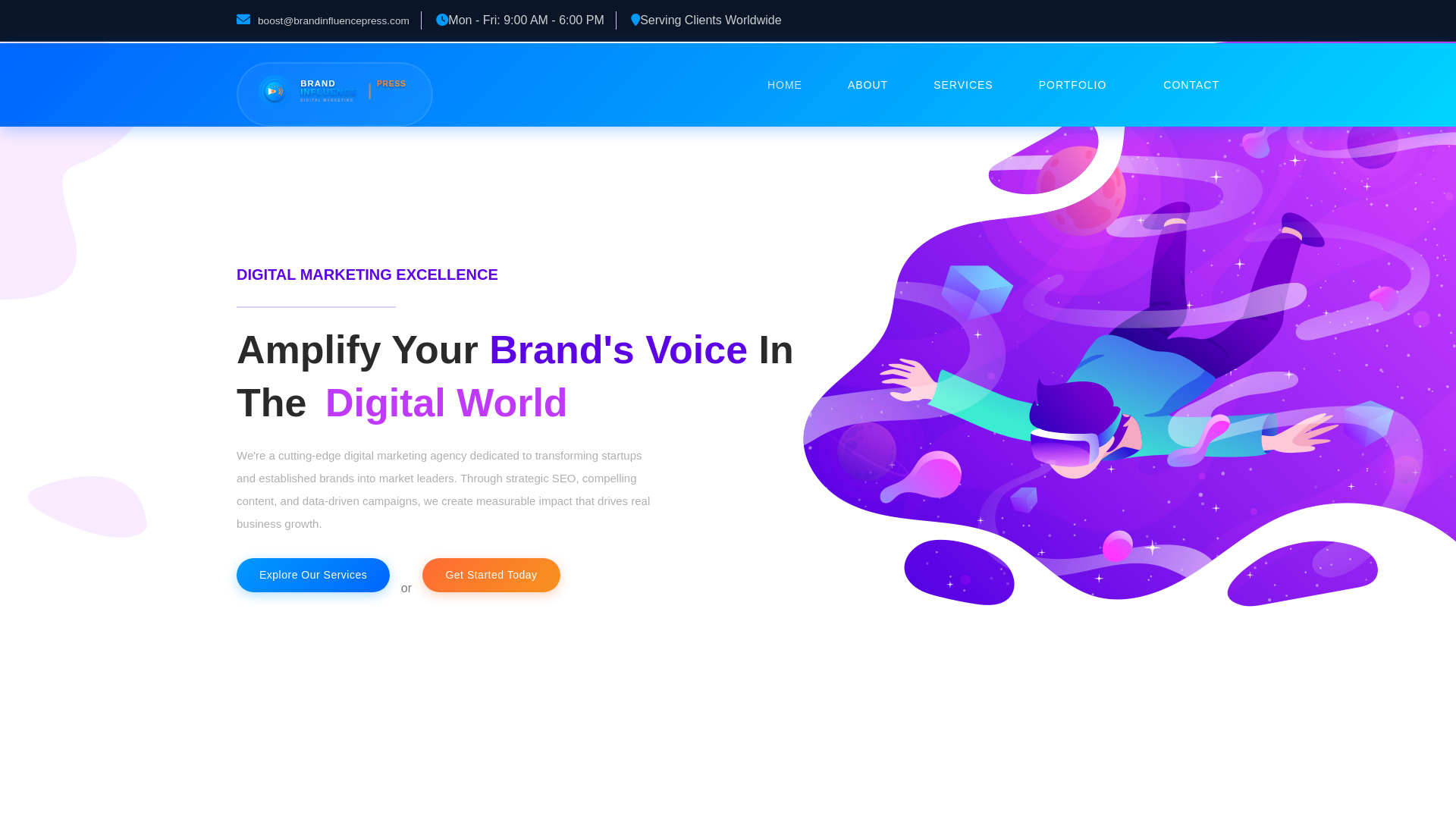 website screenshot of https://brandinfluencepress.com