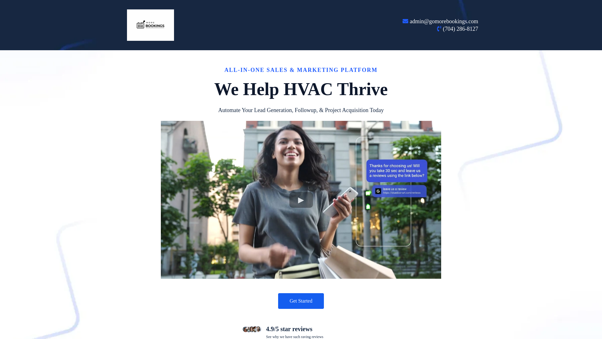 website screenshot of https://morebookingspro.com/