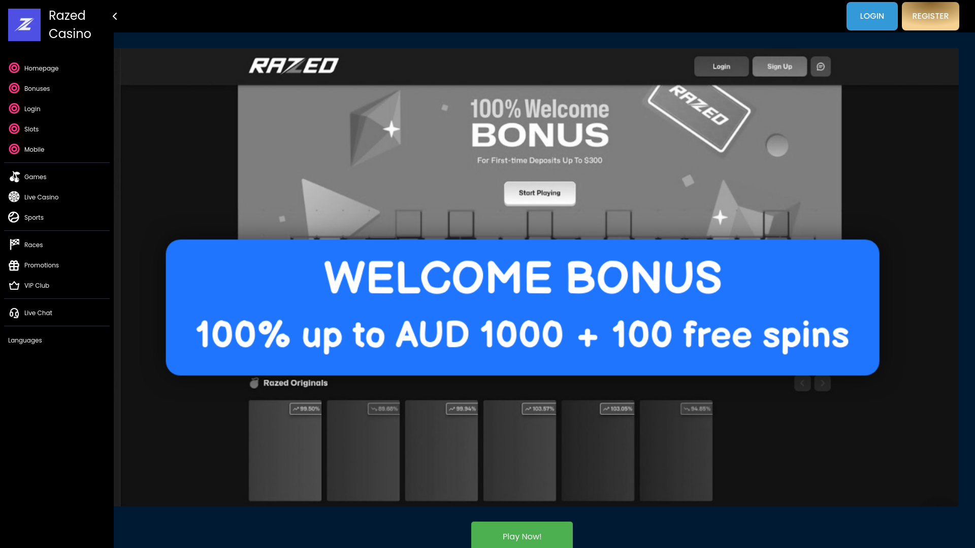 website screenshot of https://playrazedcasino-com.pages.dev/