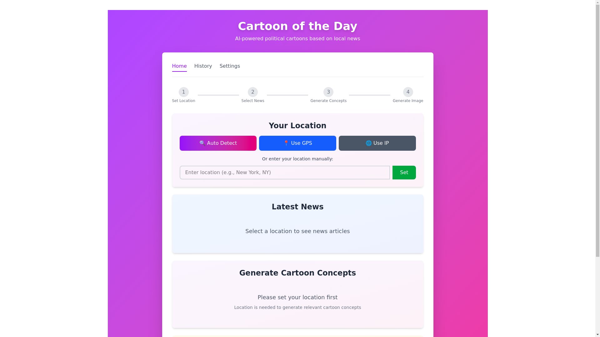website screenshot of https://newscartoon.lol/