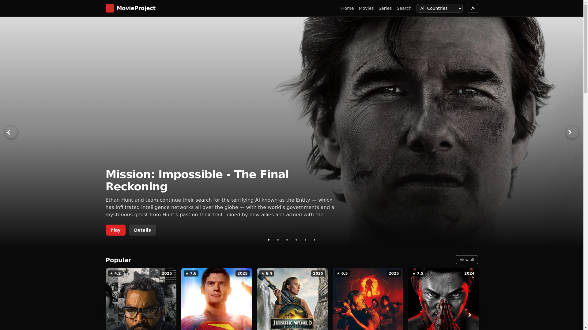 website screenshot of https://moviesdb.online/