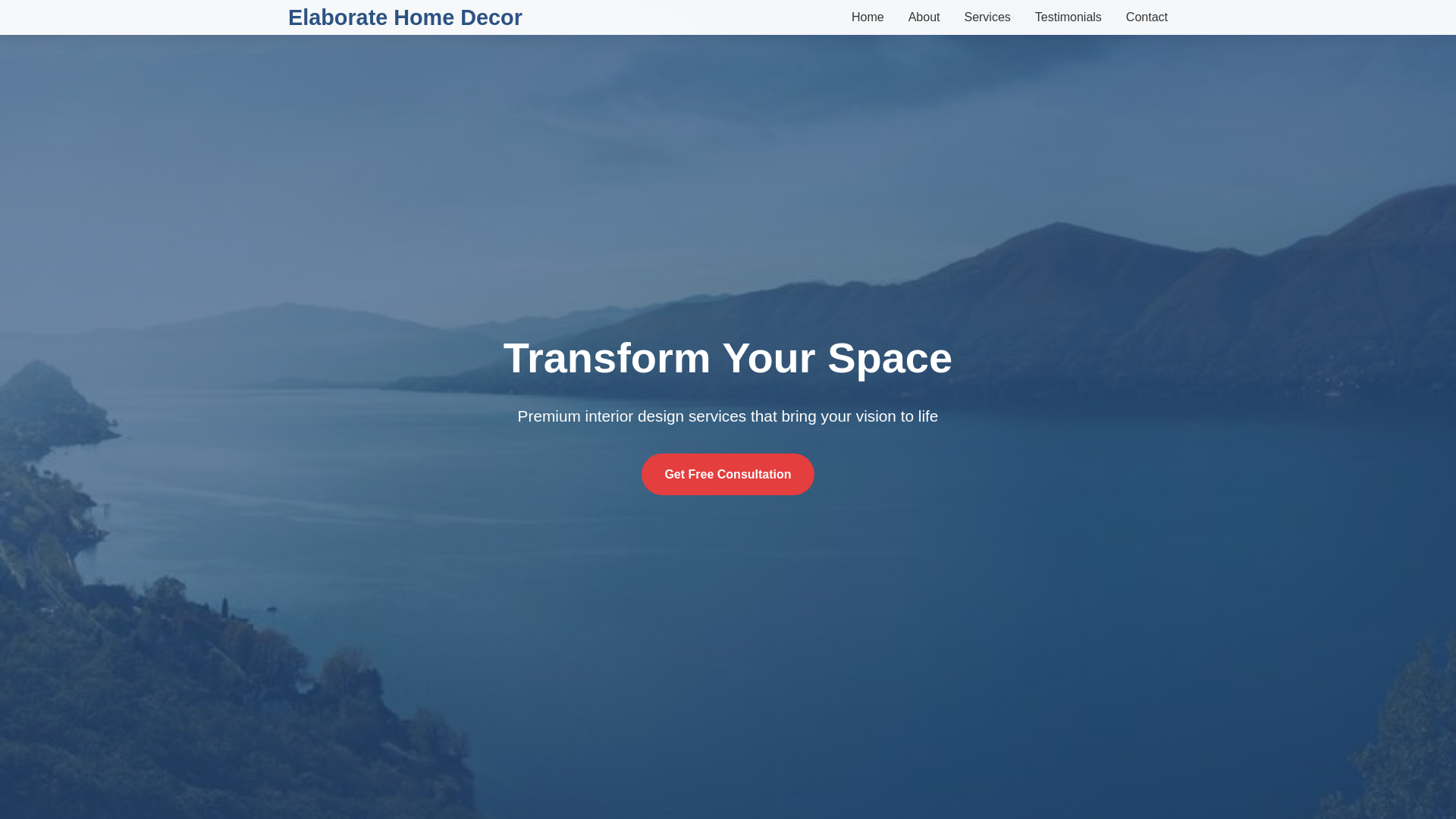 website screenshot of https://elaboratehomedecor.cyou/