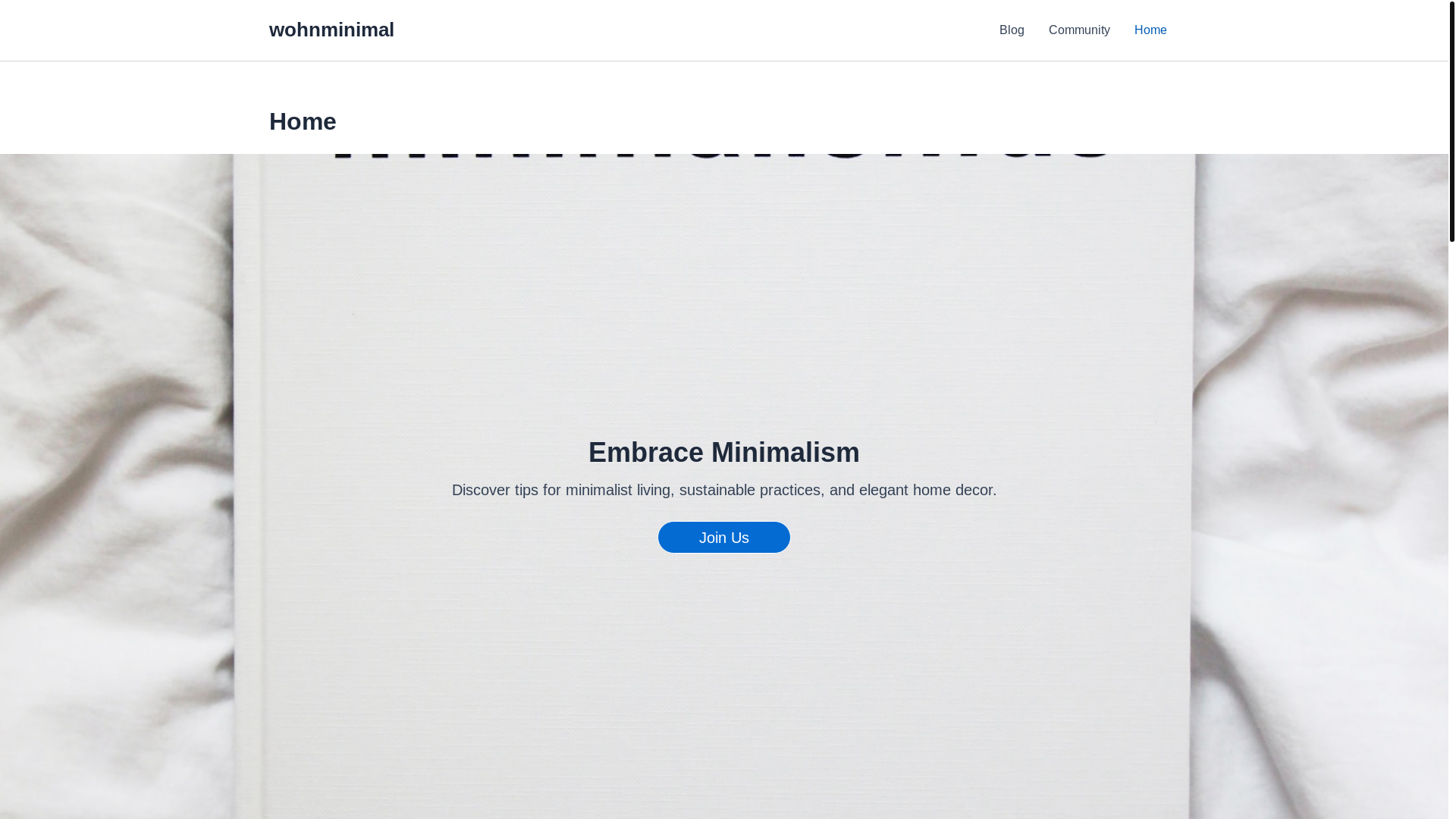 website screenshot of https://wohnminimal.de/
