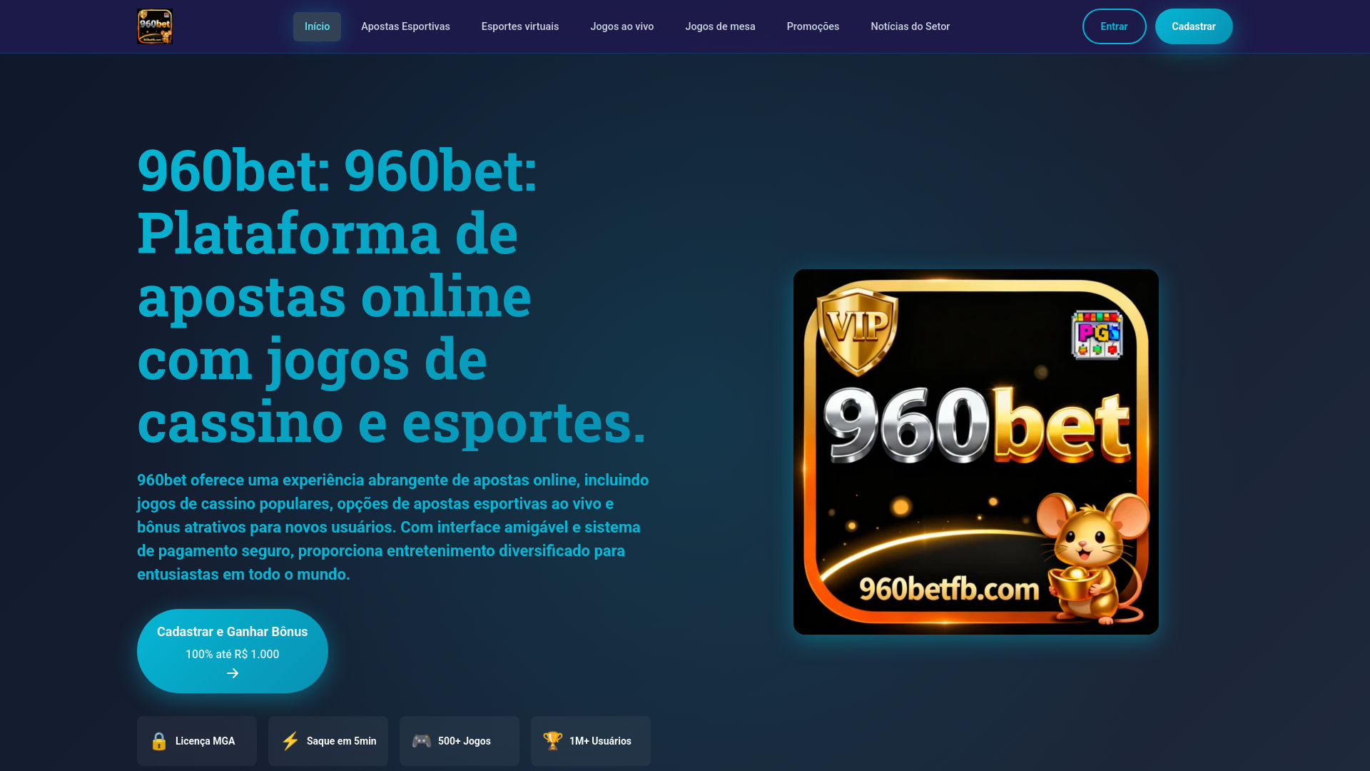 website screenshot of https://960betfb.com/