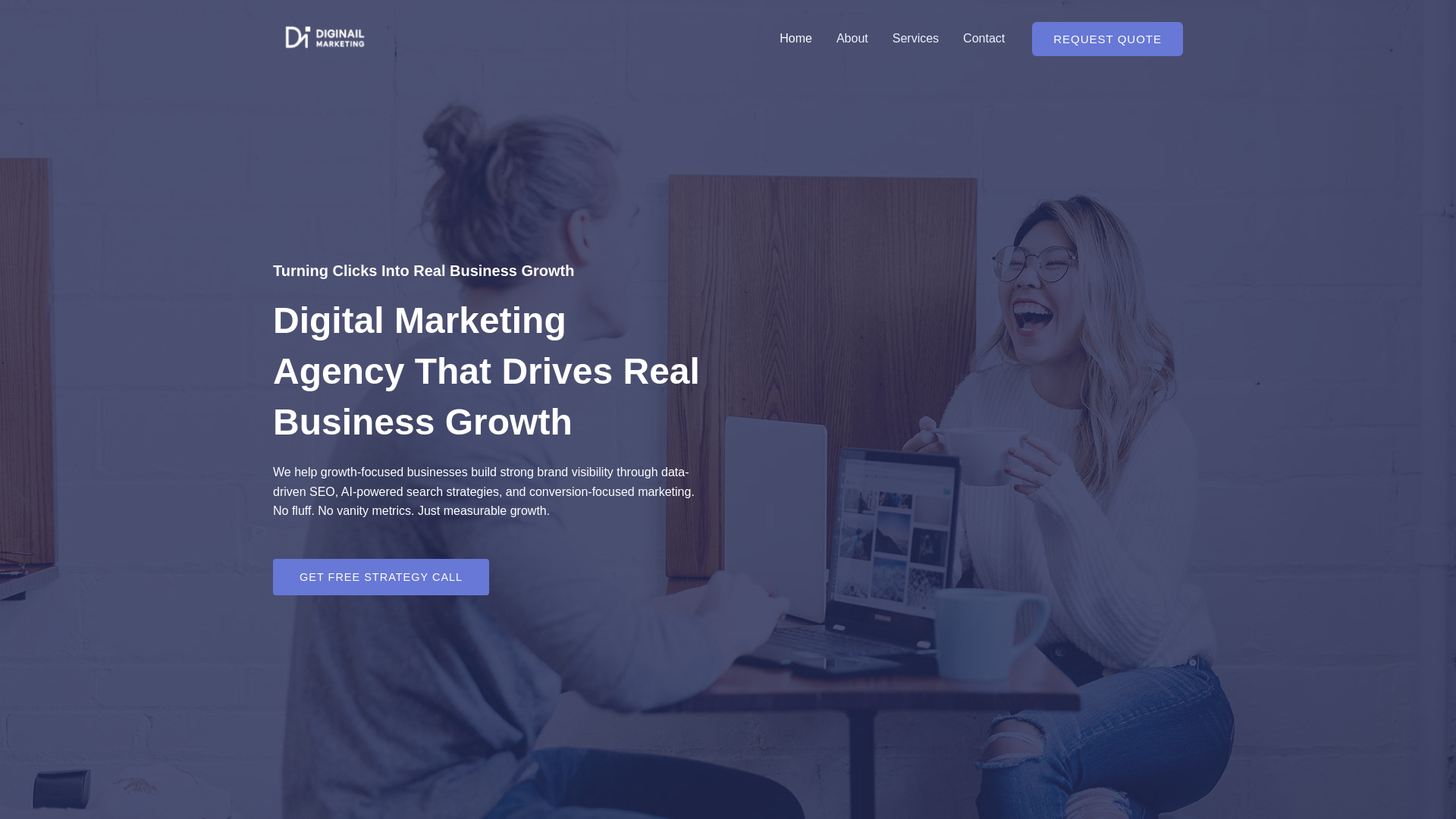 website screenshot of https://diginailmarketing.in/