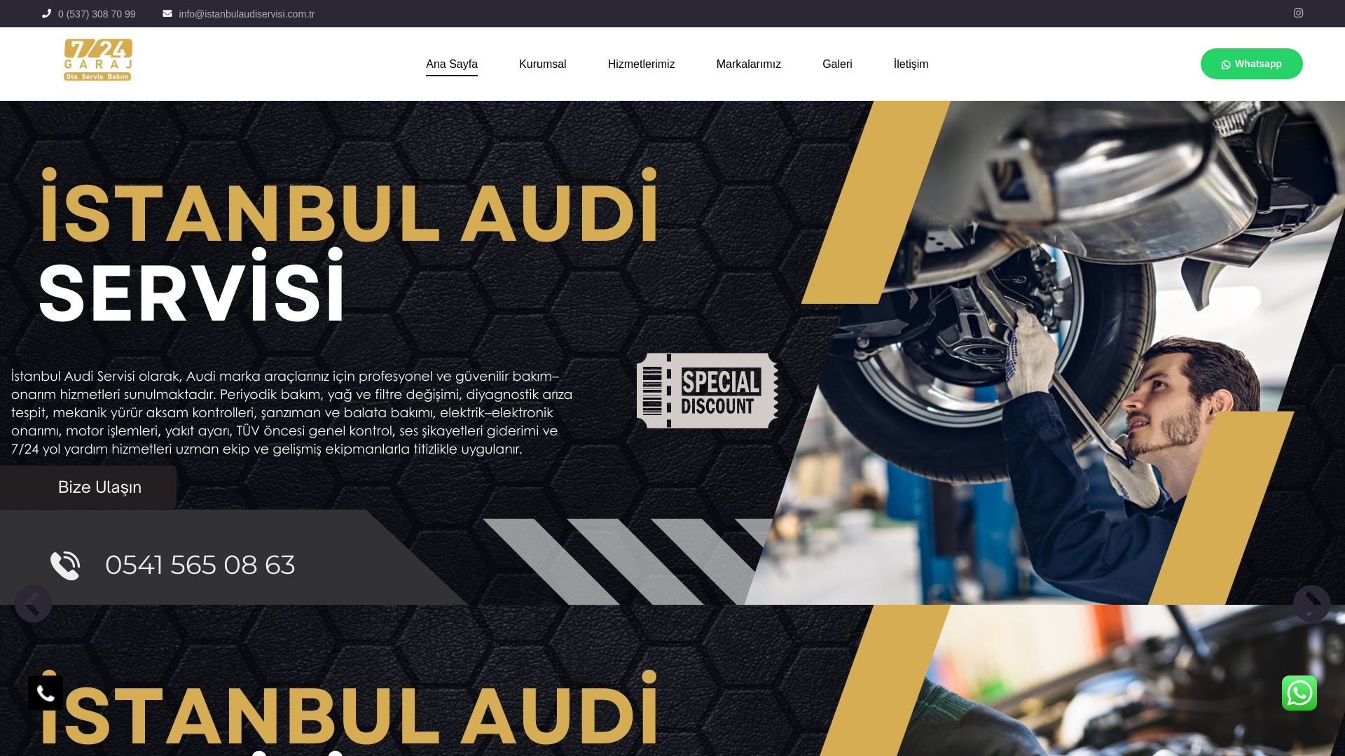 website screenshot of https://istanbulaudiservisi.com.tr