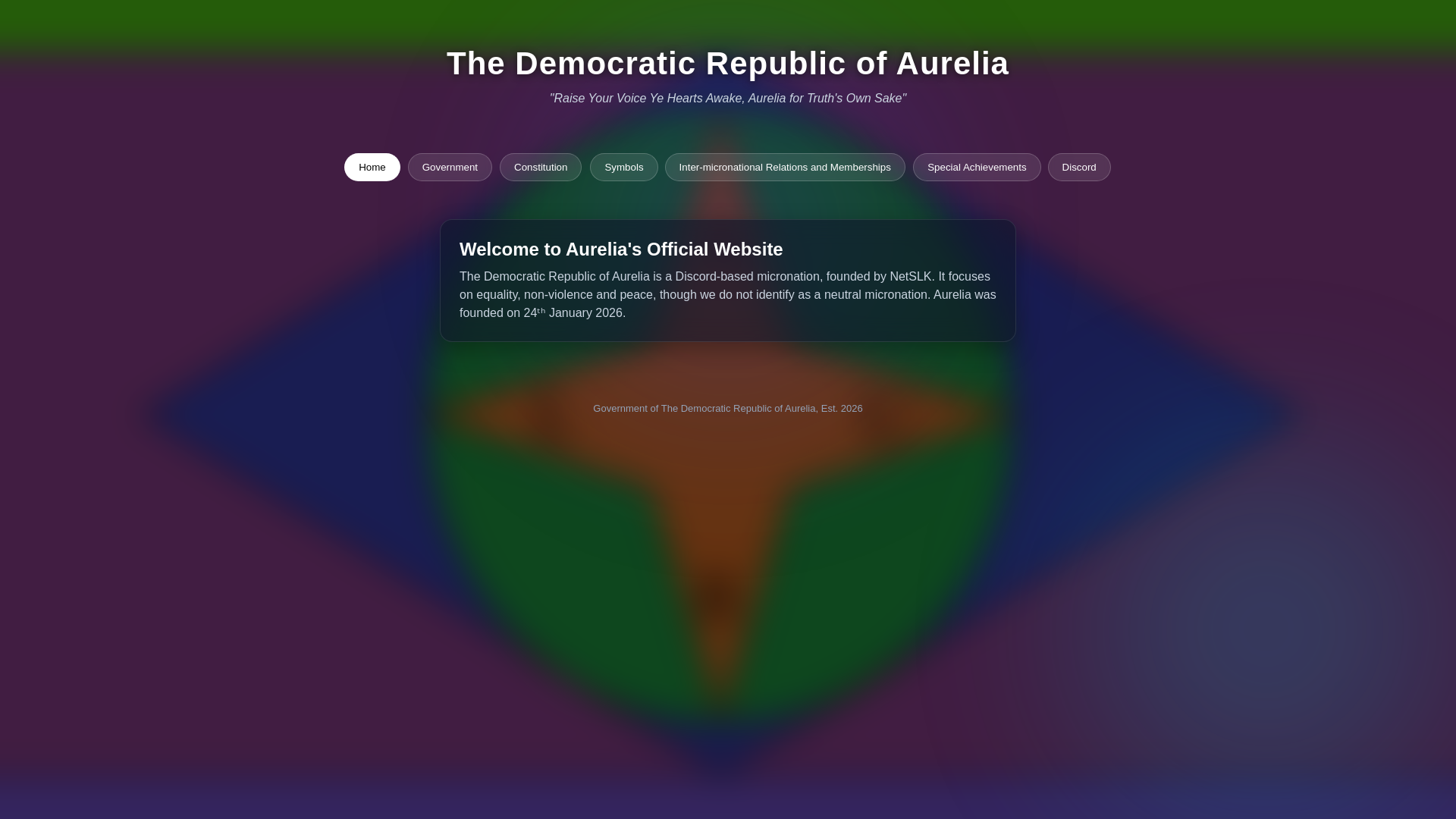 website screenshot of https://aurelia-gov.pages.dev/