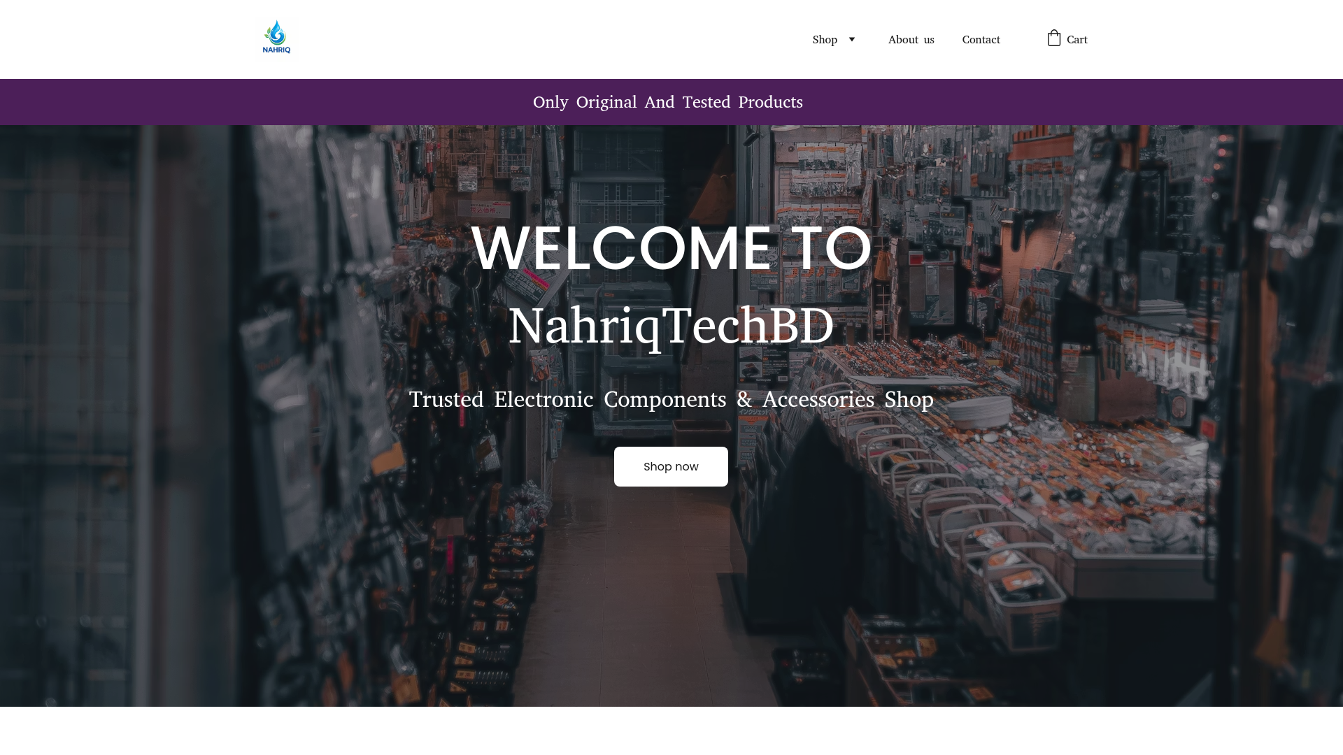website screenshot of https://nahriqtechbd.com/