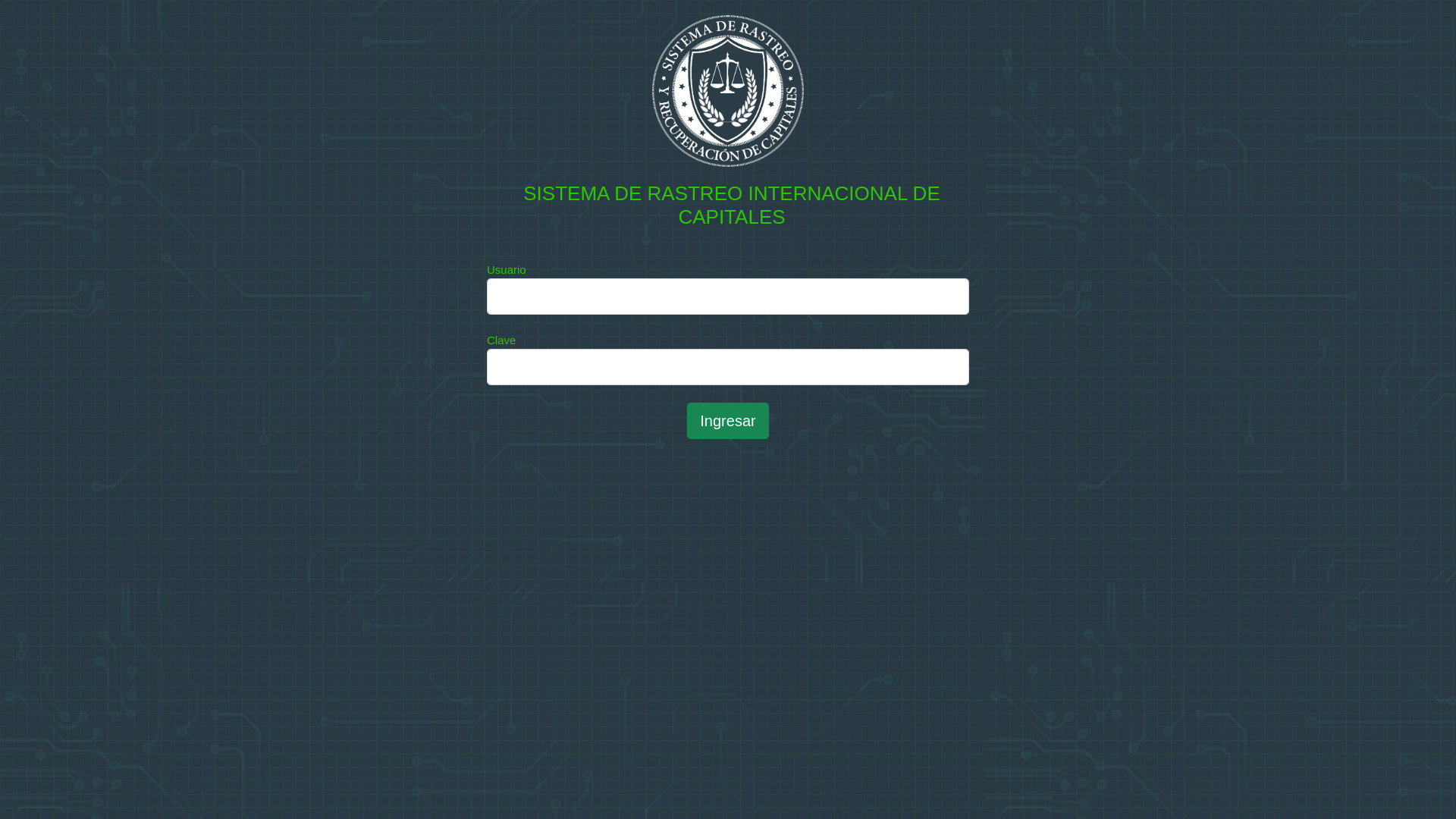 website screenshot of https://sistemaderastreointernacional.com/