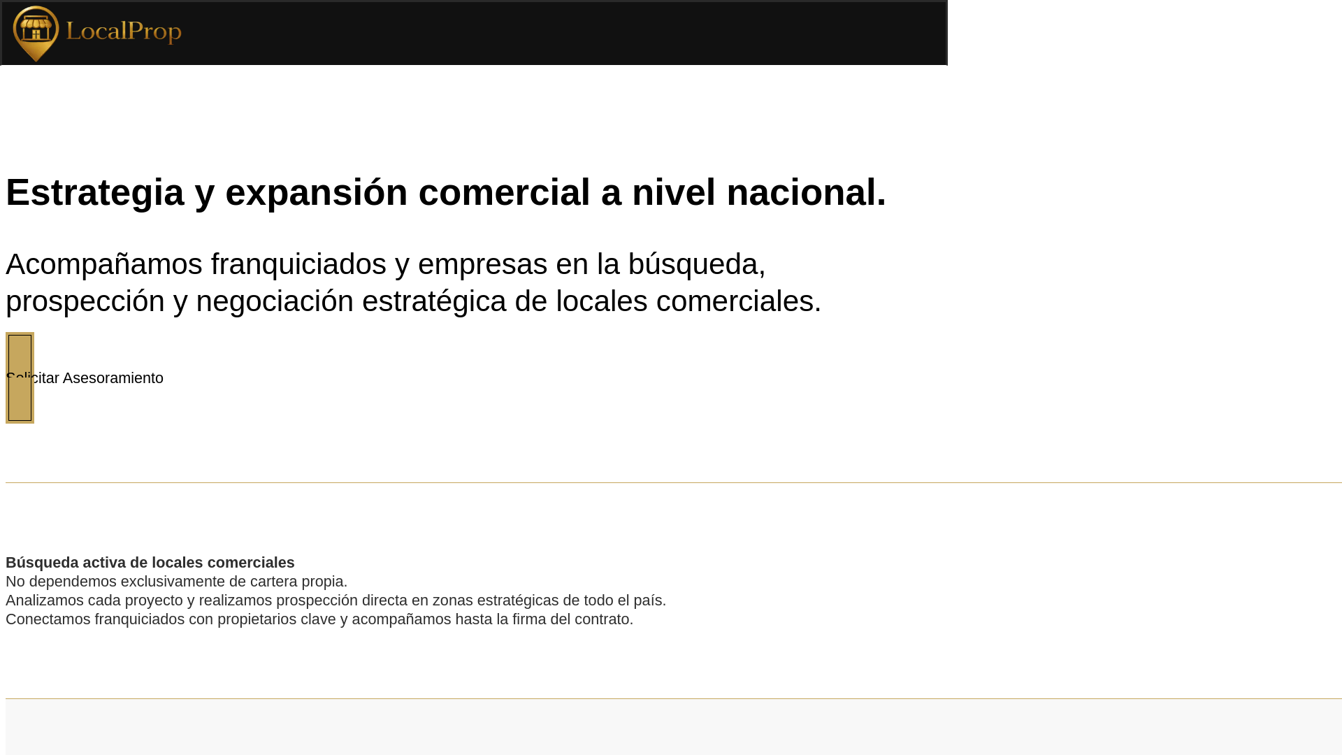 website screenshot of https://localpropconsultora.com/