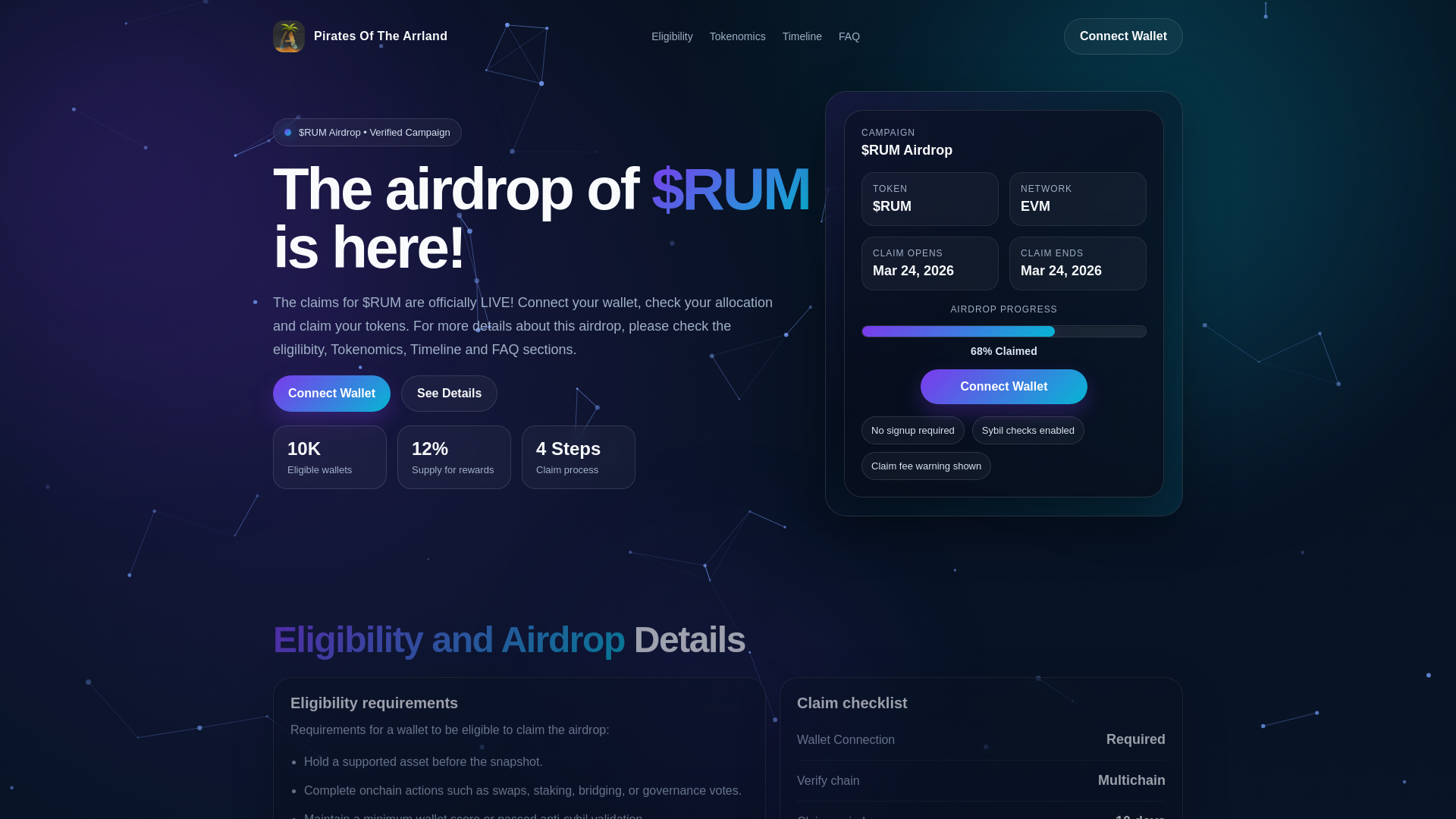 website screenshot of https://arrland.live