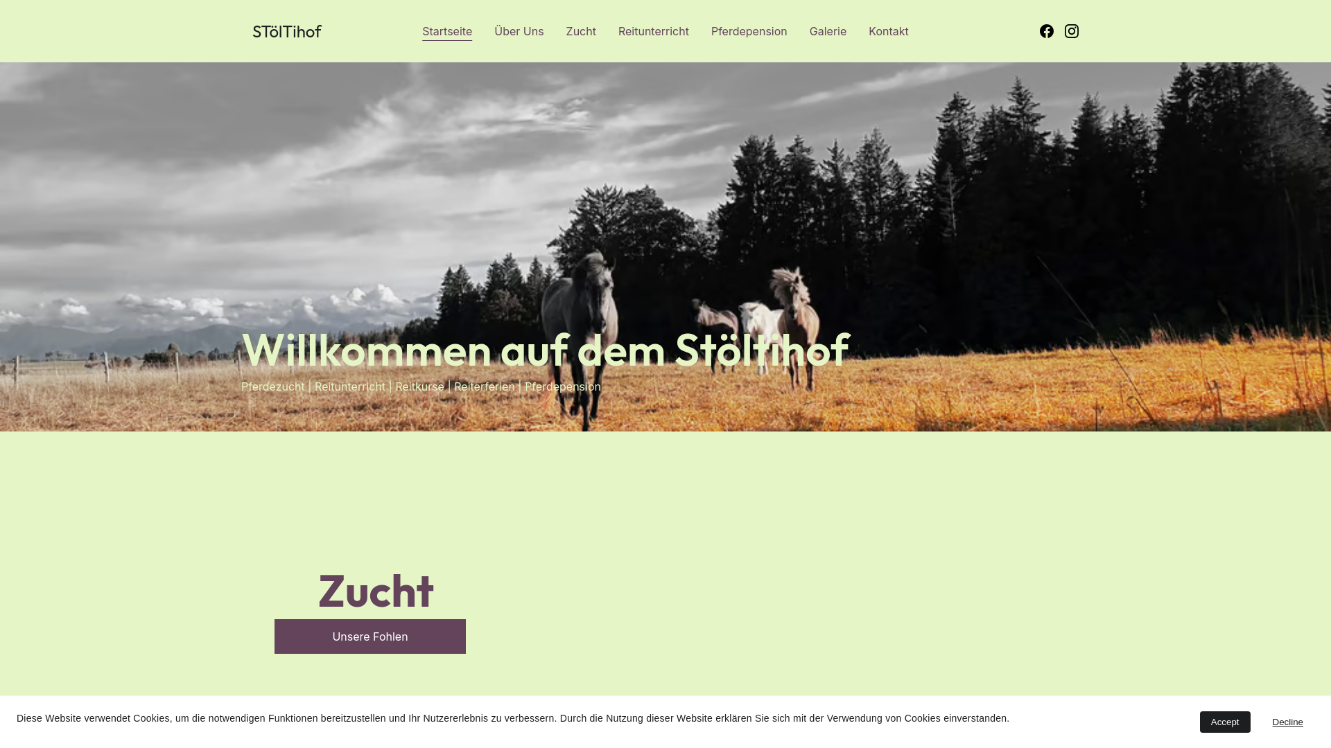 website screenshot of https://stoeltihof.de