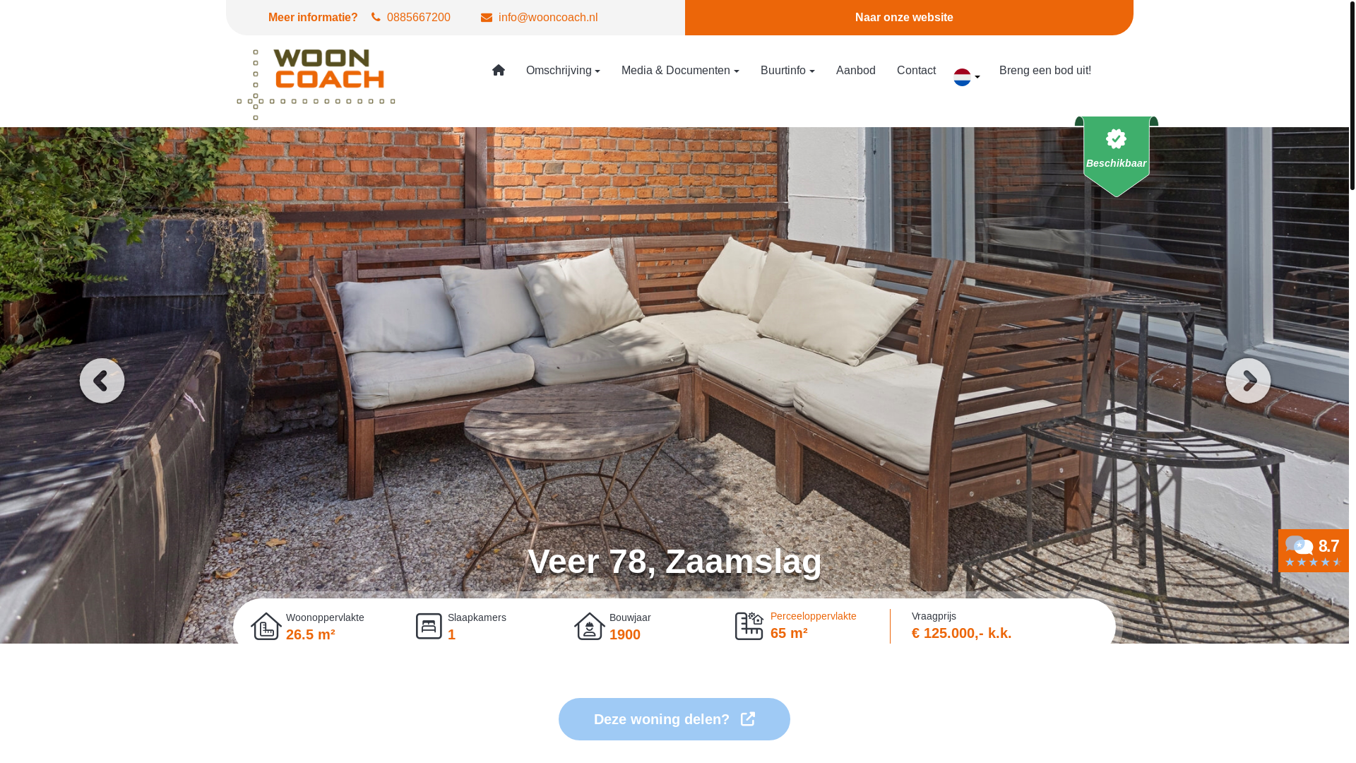 website screenshot of https://veer78.nl/