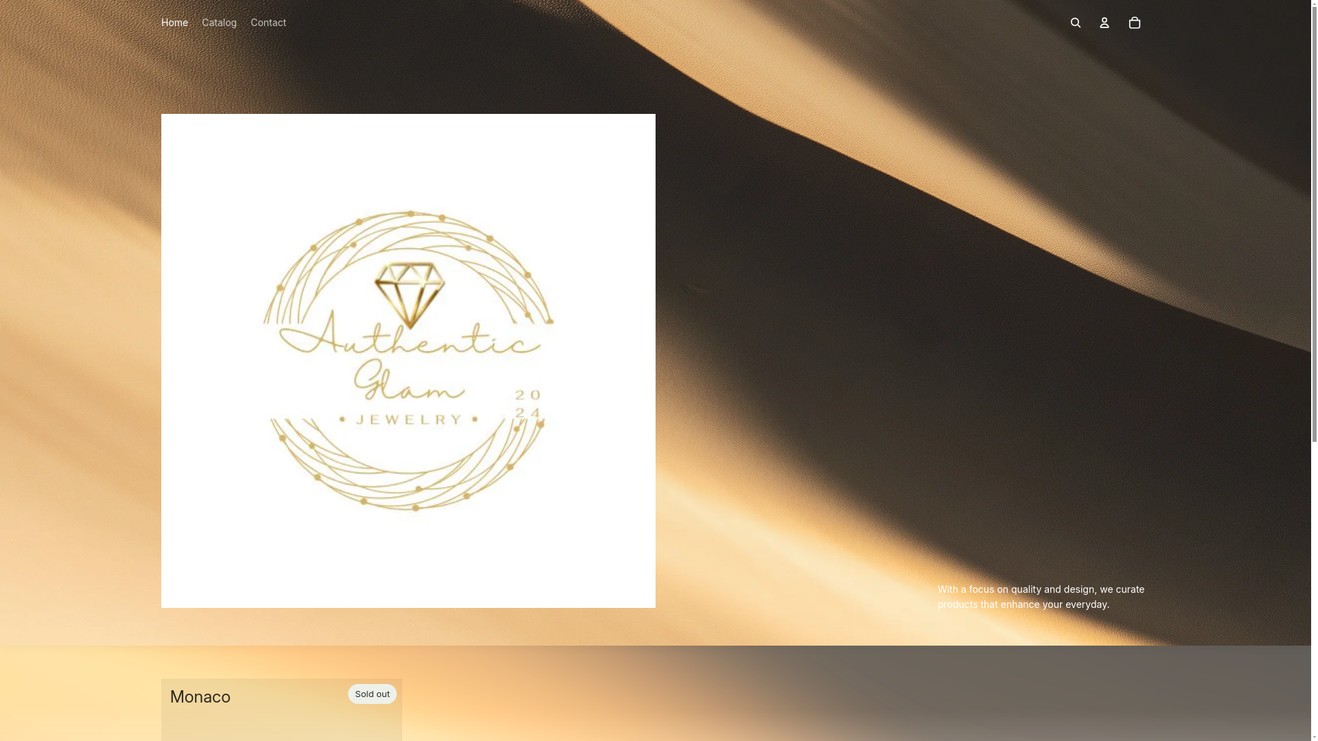 website screenshot of https://shopauthenticglam.com/