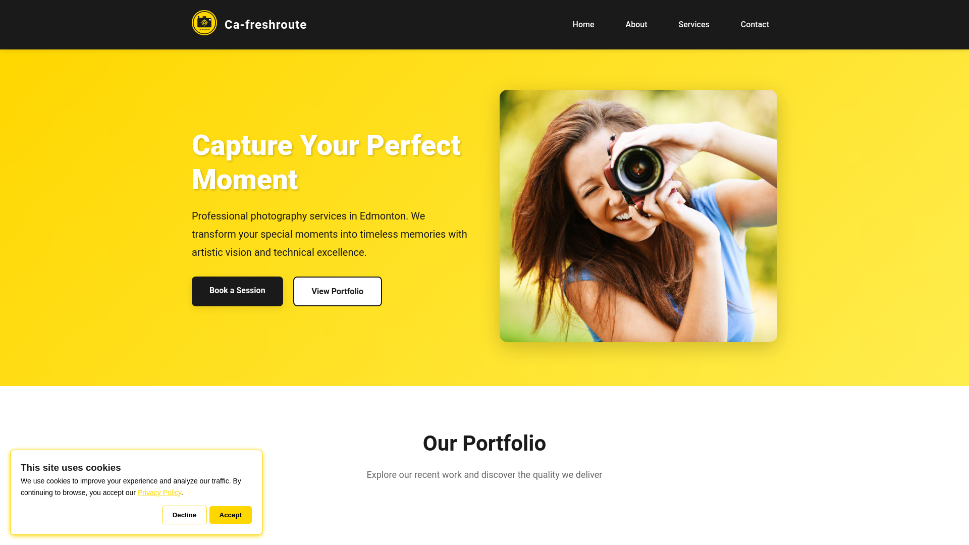 website screenshot of https://ca-freshroute.info