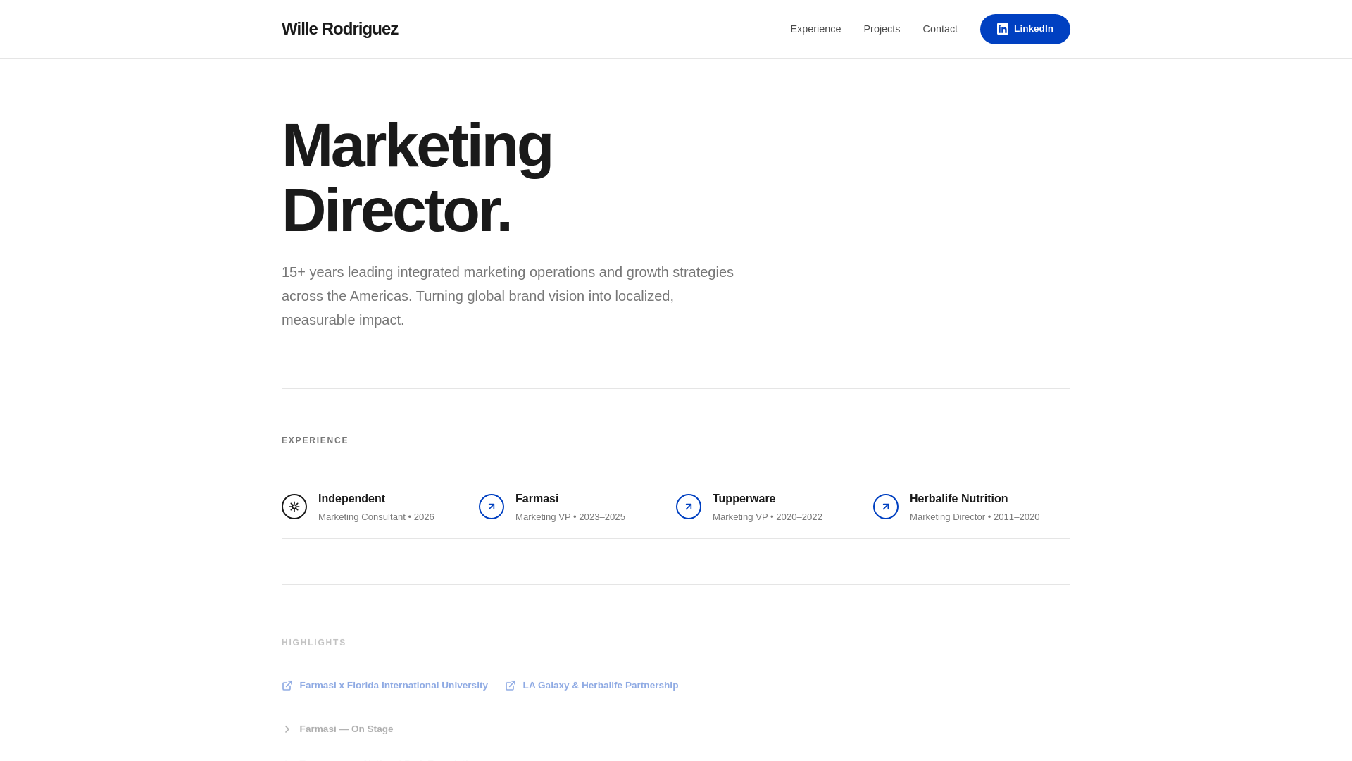 website screenshot of https://willerodriguez.com/