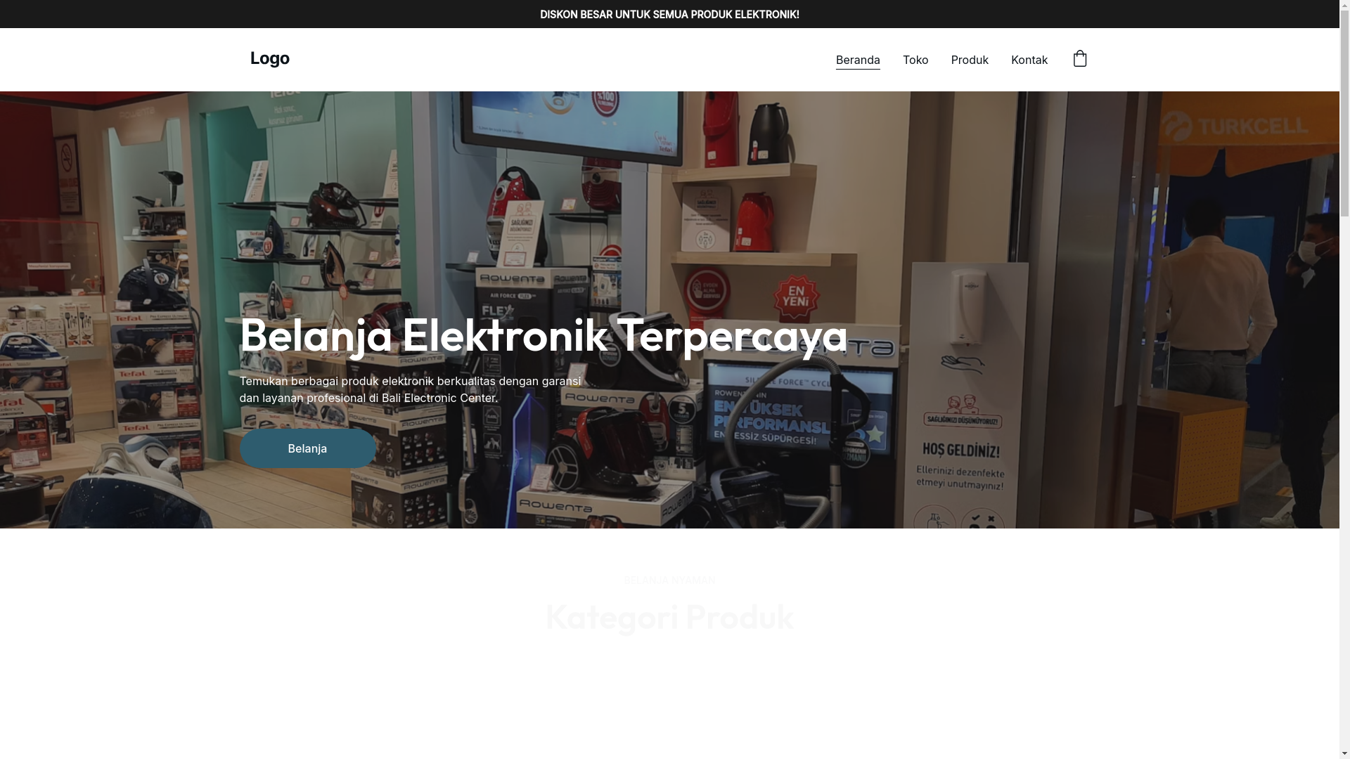 website screenshot of https://balielectroniccenter.blog/