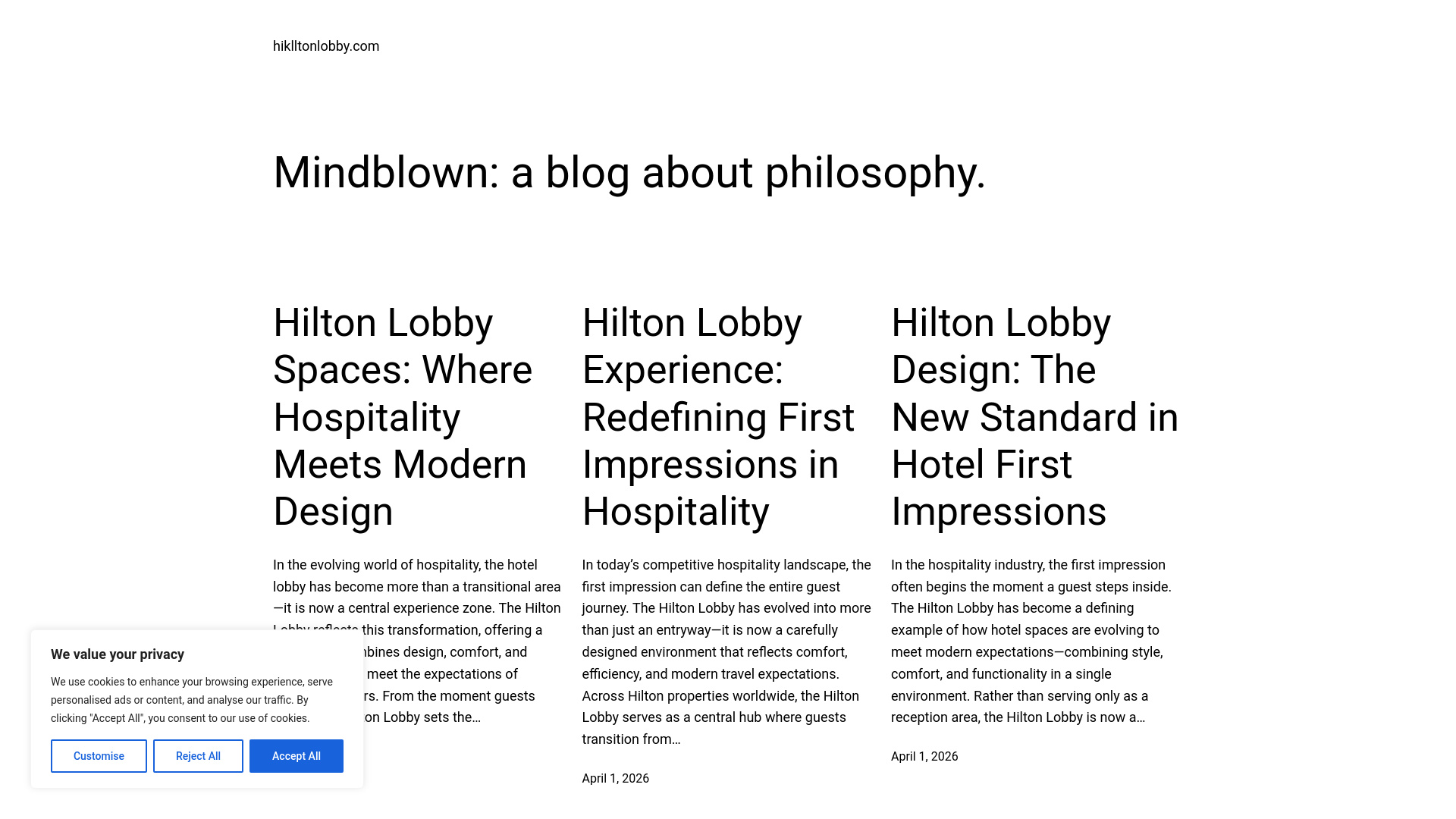website screenshot of https://hiklltonlobby.com/