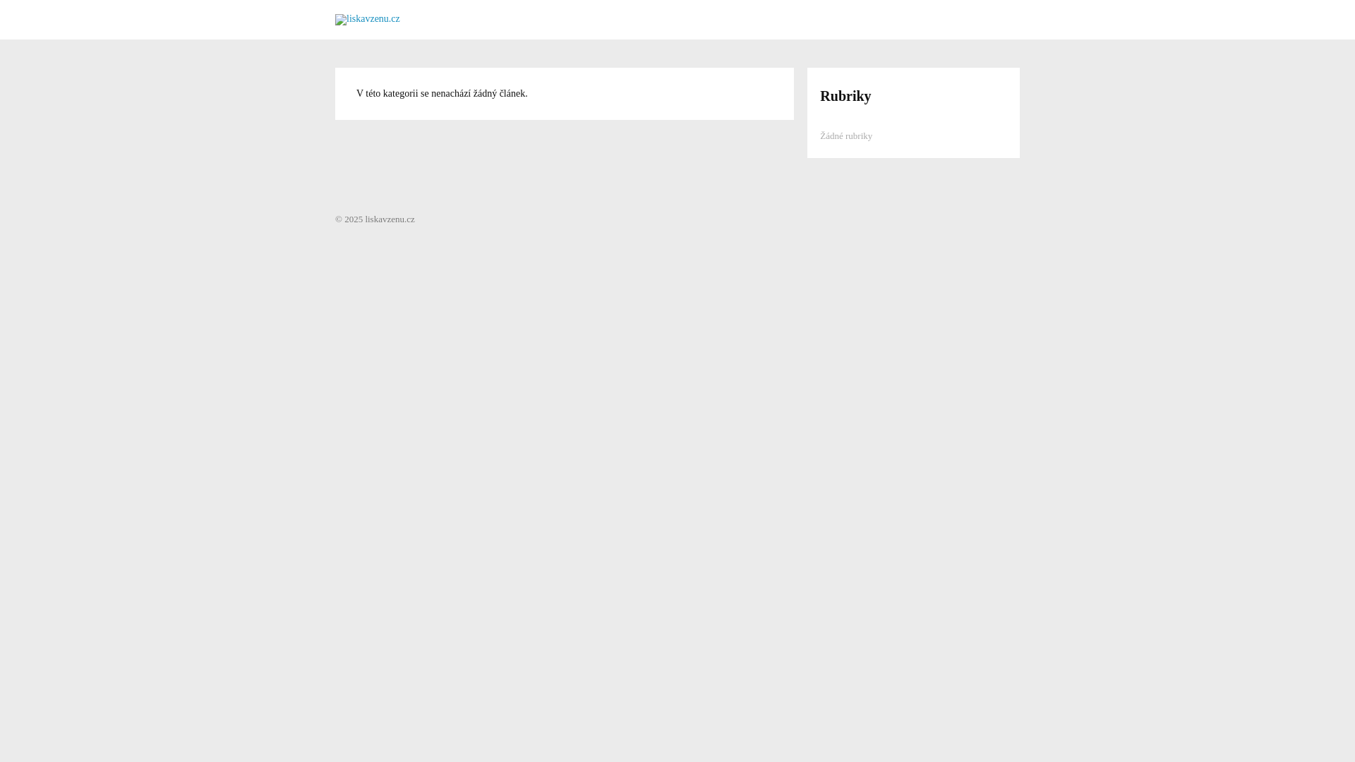 website screenshot of https://liskavzenu.cz/