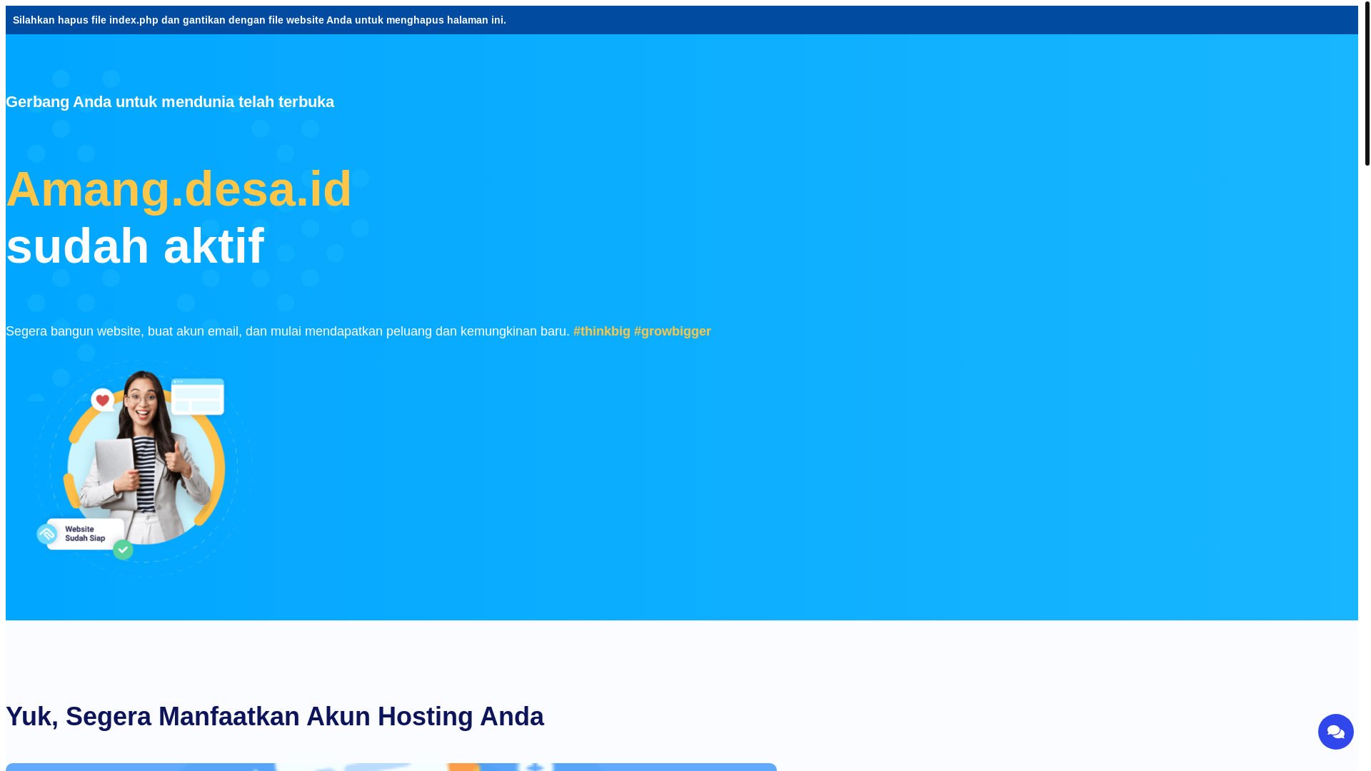 website screenshot of https://amang.desa.id/