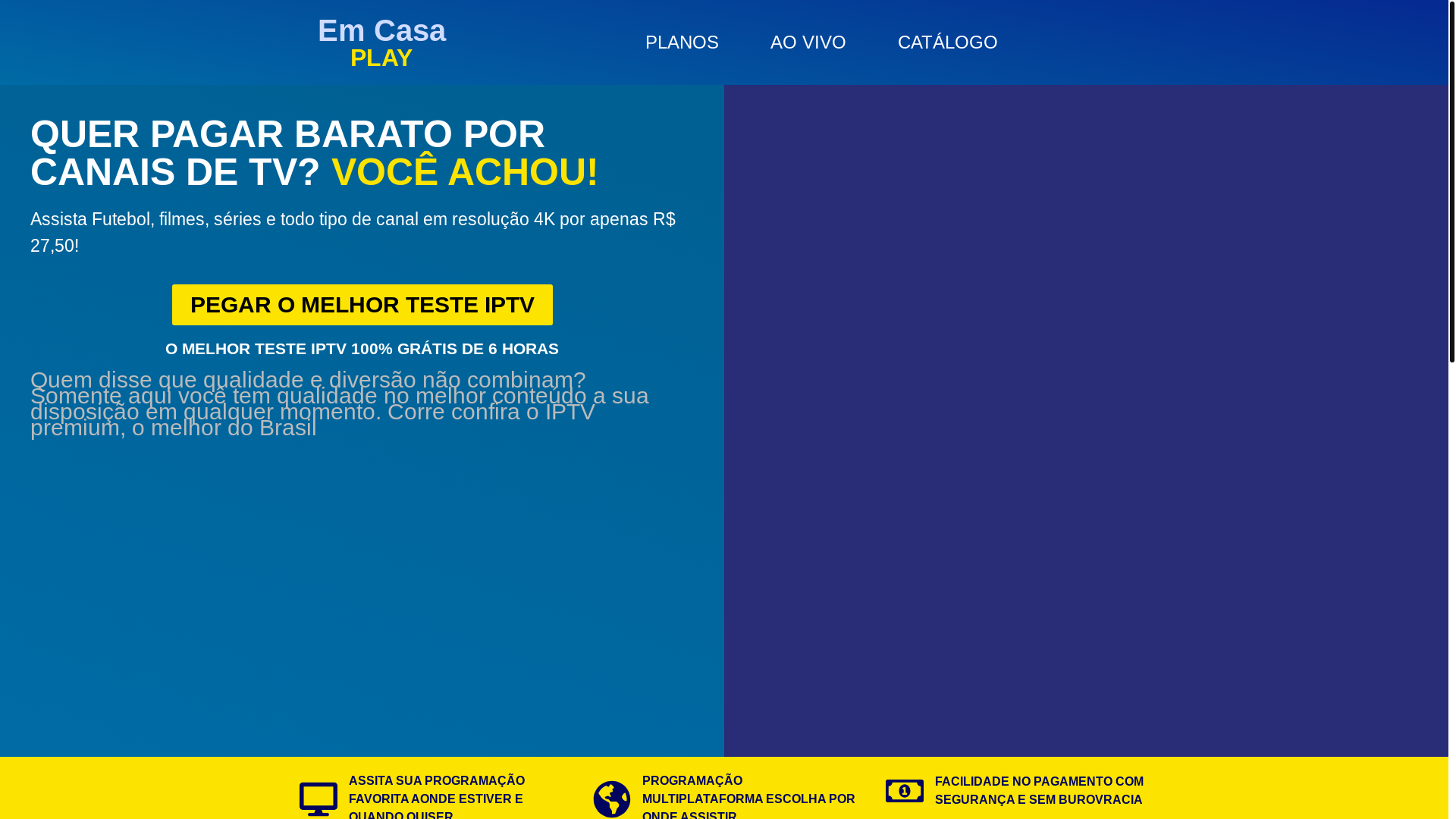 website screenshot of https://sistemplay.site/