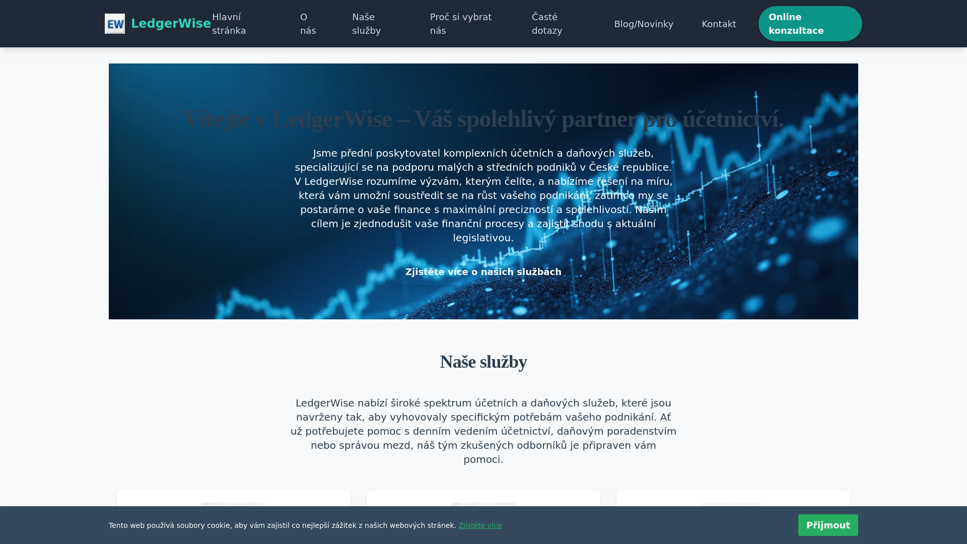 website screenshot of https://ledgerwise.cc/