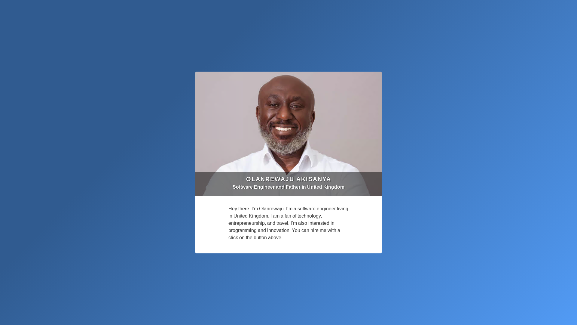 website screenshot of https://olanrewaju.me/