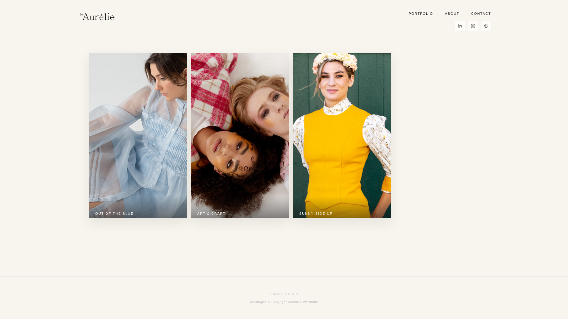 website screenshot of https://byaurelie.pages.dev/