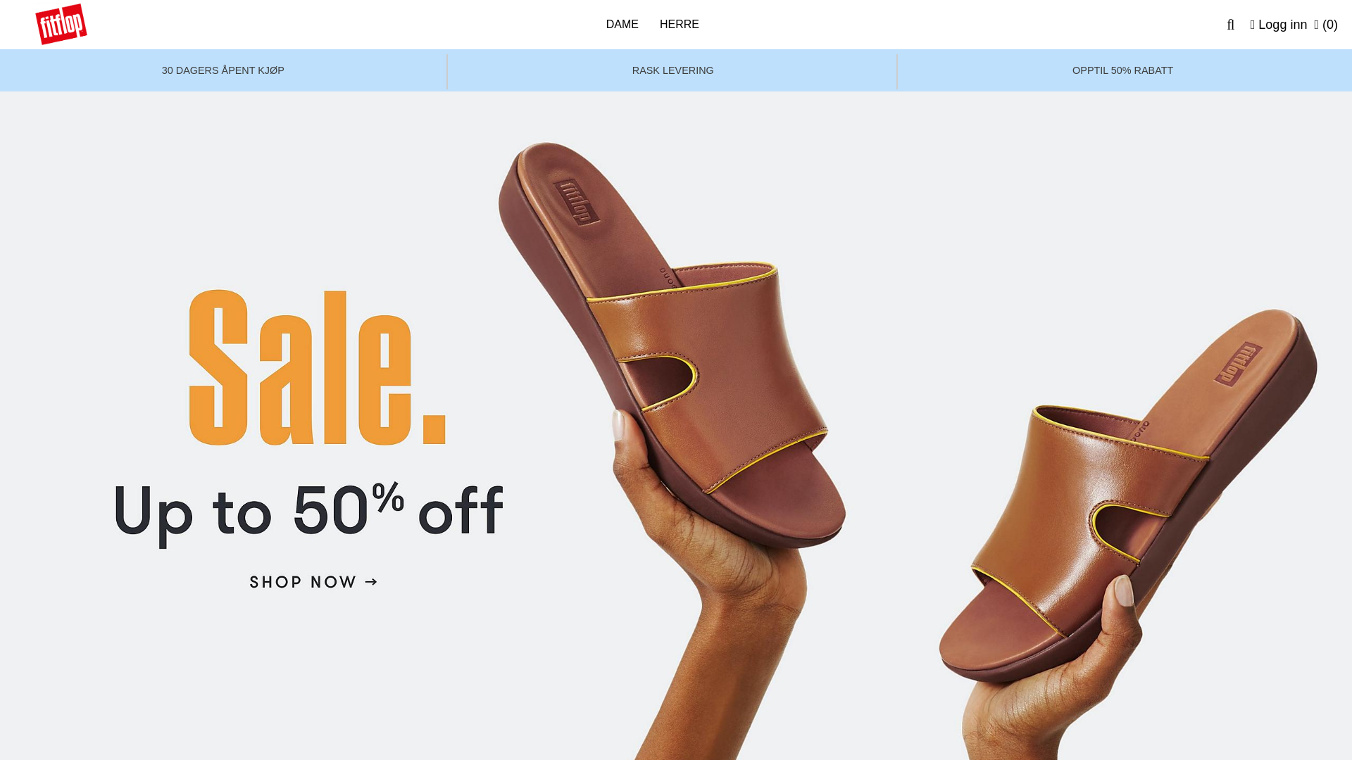 website screenshot of https://fitflopsnorge.shop/