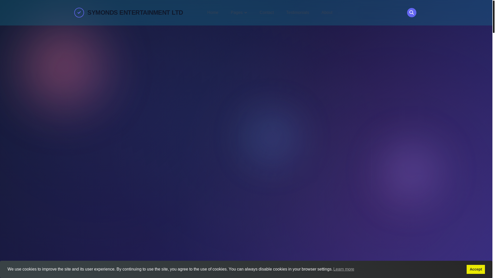 website screenshot of https://symondsentertainmentltd.uk/