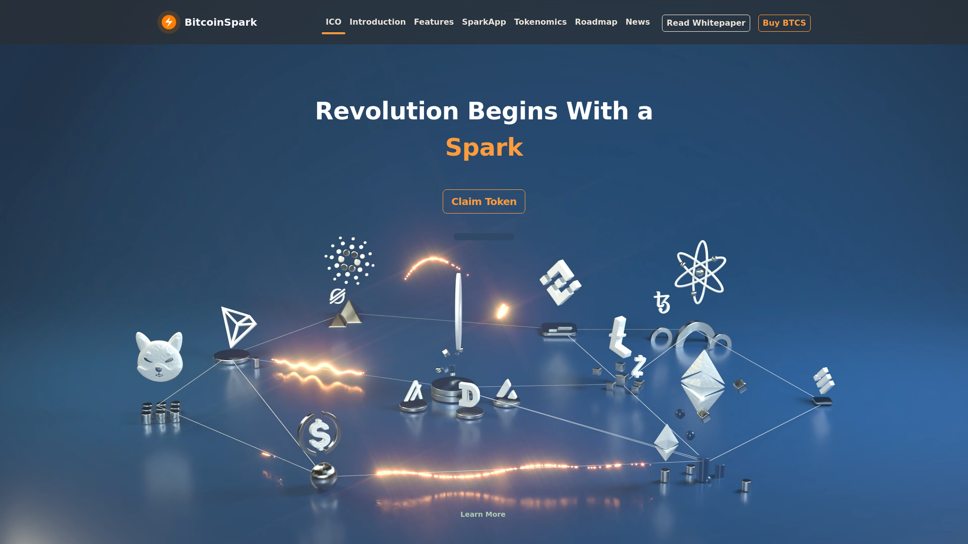 website screenshot of https://claim-bitcoinspark.pages.dev