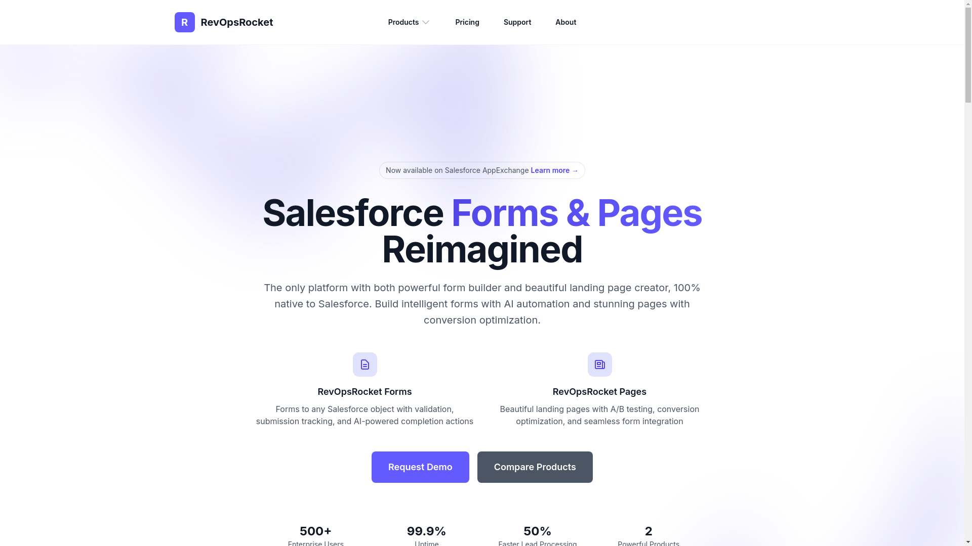 website screenshot of https://revopsrocketsite.pages.dev/