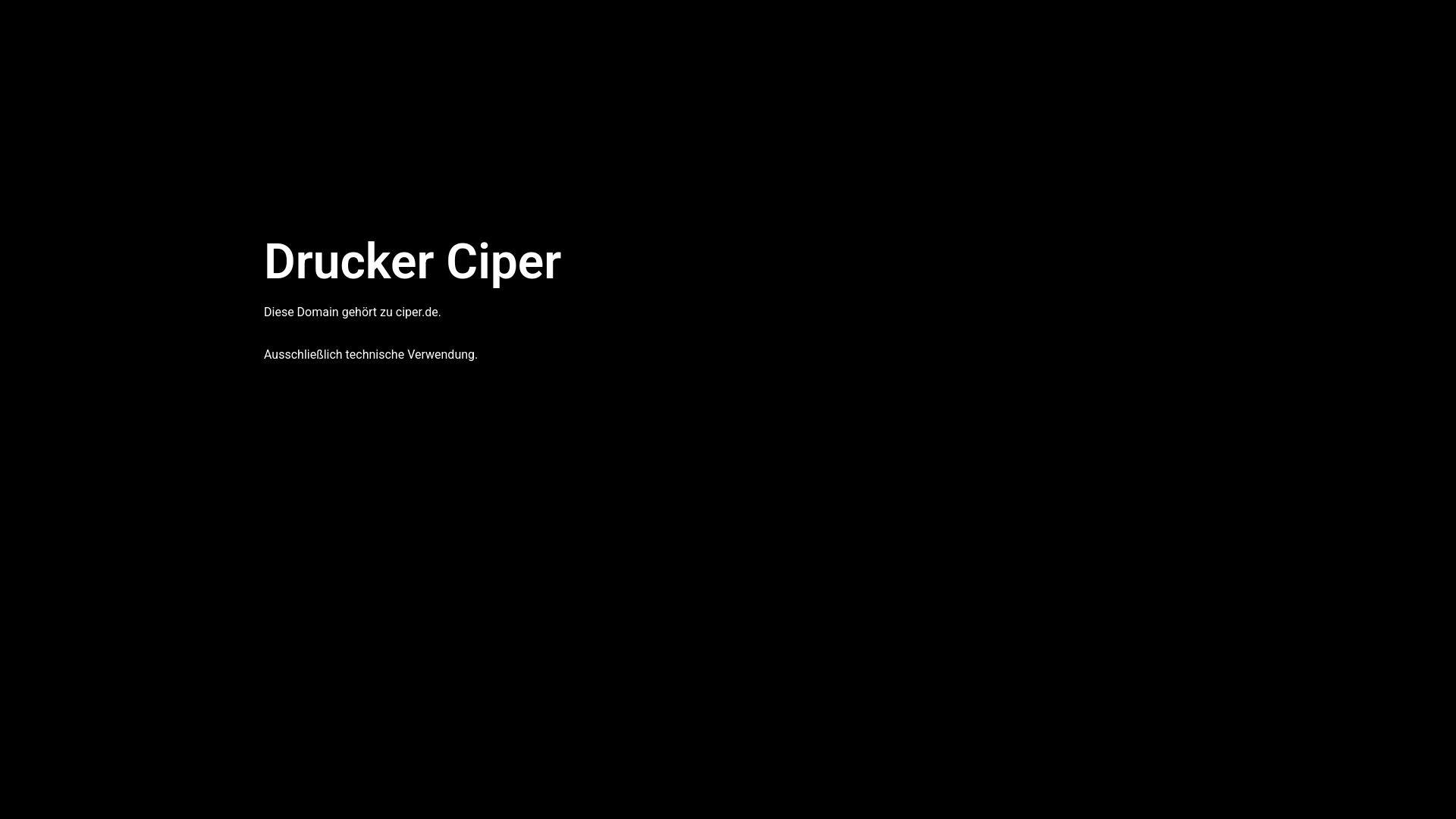 website screenshot of https://drucker-ciper.de/