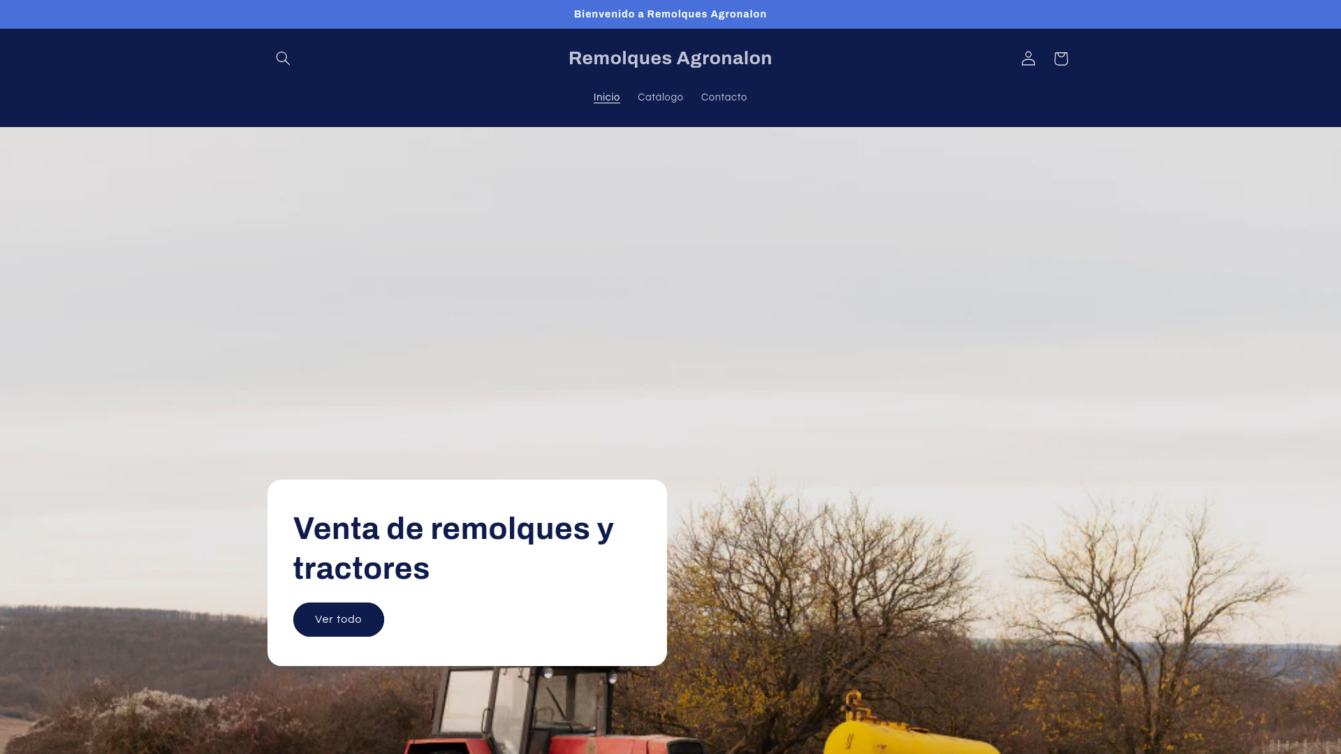 website screenshot of https://remolquesagronalon.es/