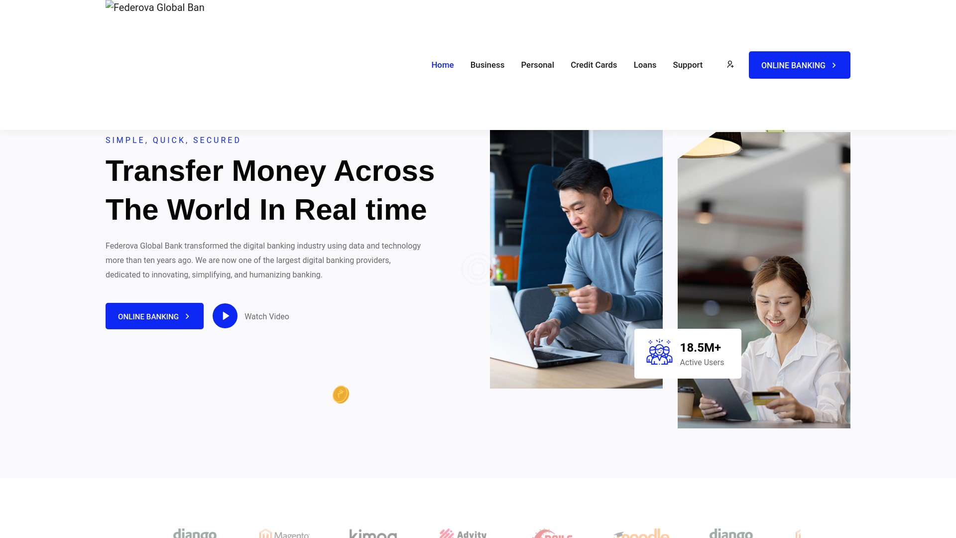 website screenshot of https://federovaglobal.com/