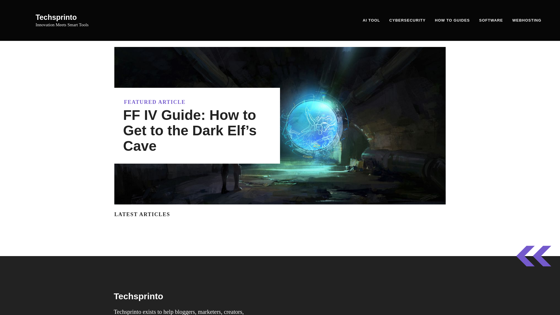 website screenshot of https://techsprinto.com/
