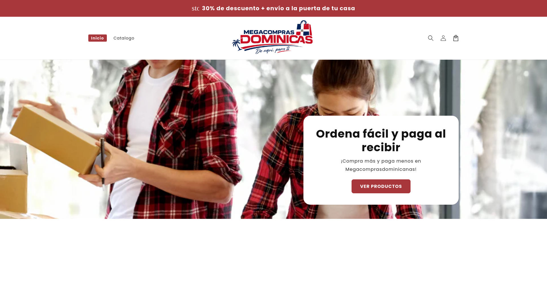 website screenshot of https://megacomprasdominicana.com/