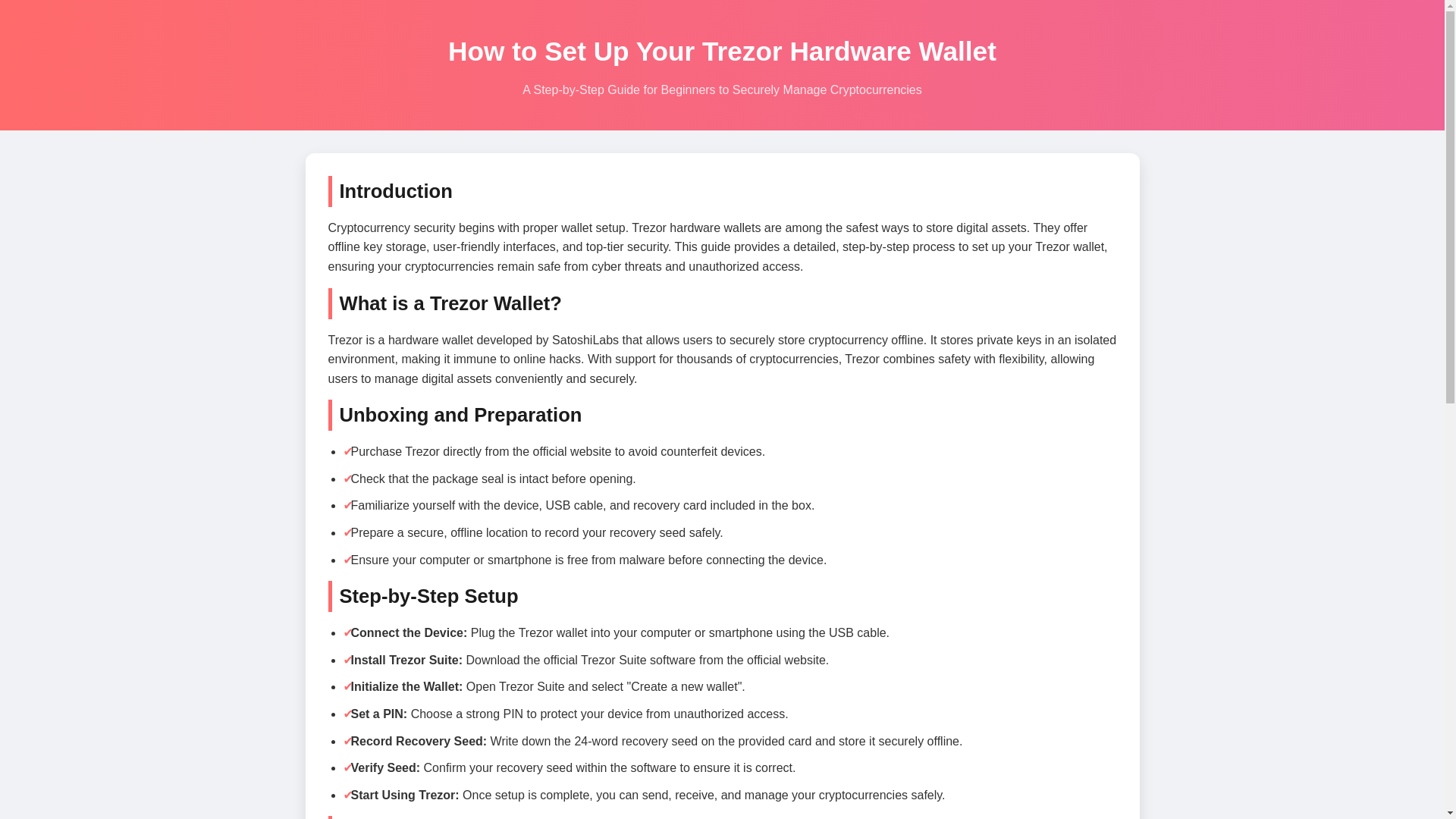 website screenshot of https://web3-trezr-hardware-wallet.pages.dev/