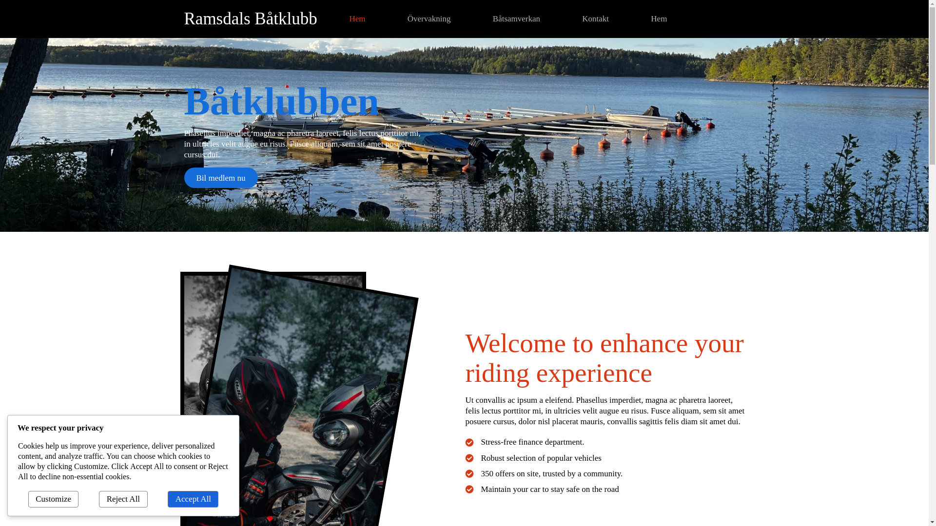 website screenshot of https://ramsdalsbatklubb.se/
