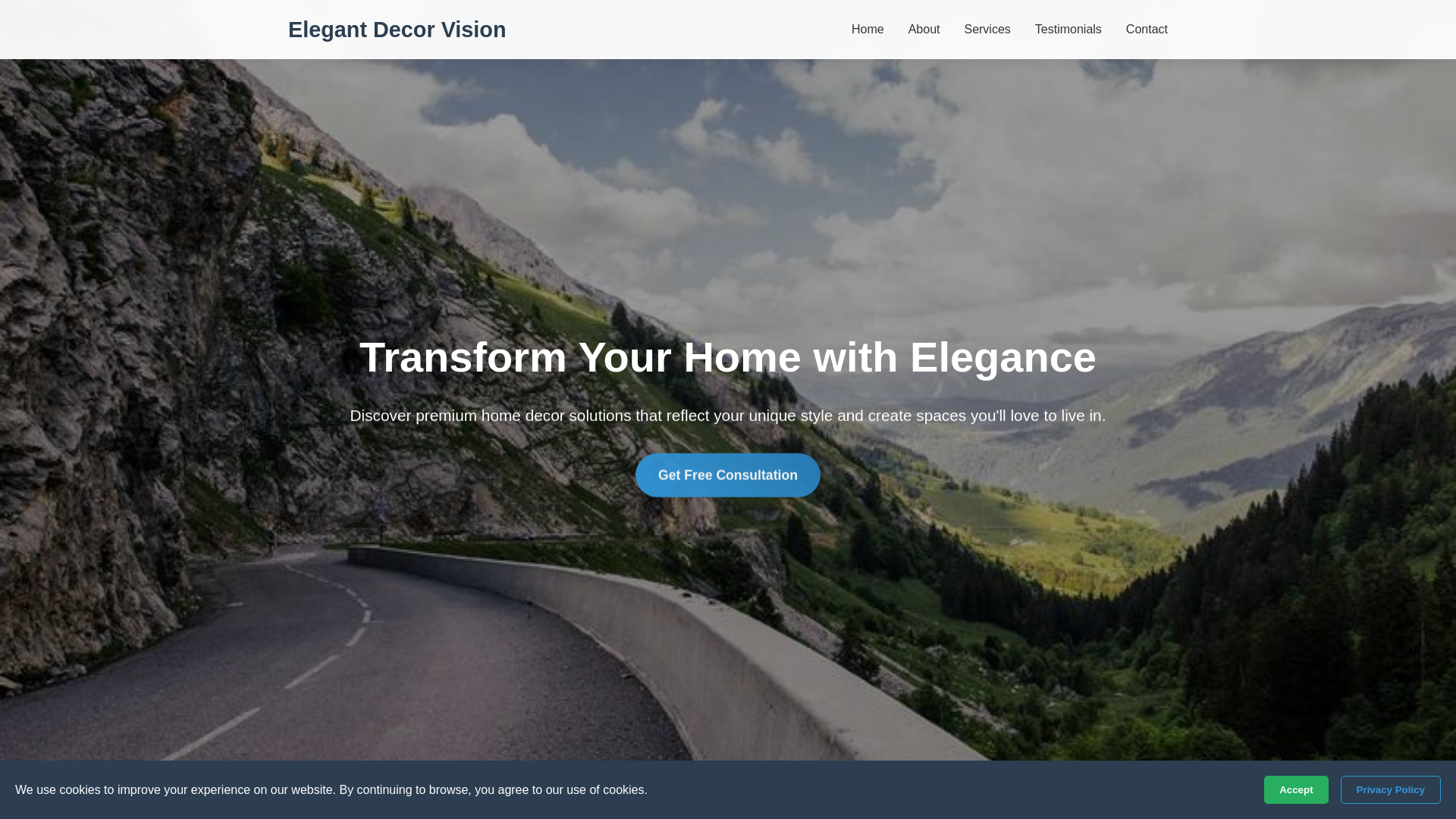 website screenshot of https://elegantdecorvision.sbs/