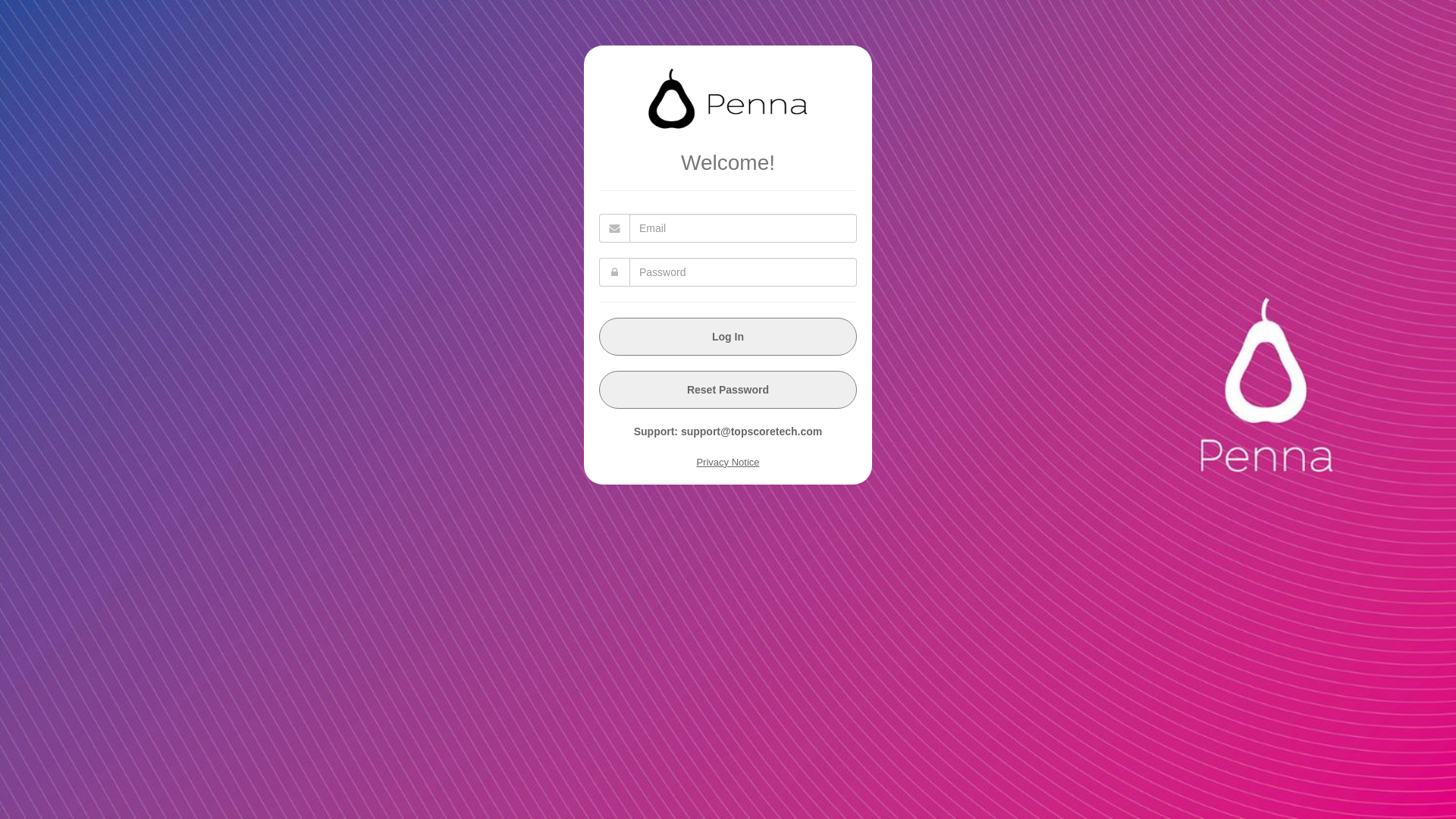 website screenshot of https://pennagov2.topscoretech.com/