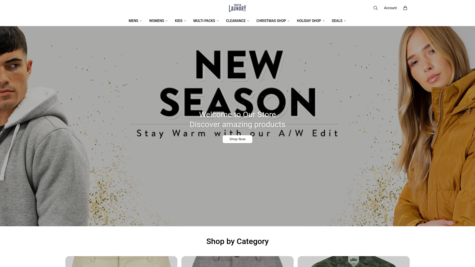 website screenshot of https://shoptokyolaundry.shop/