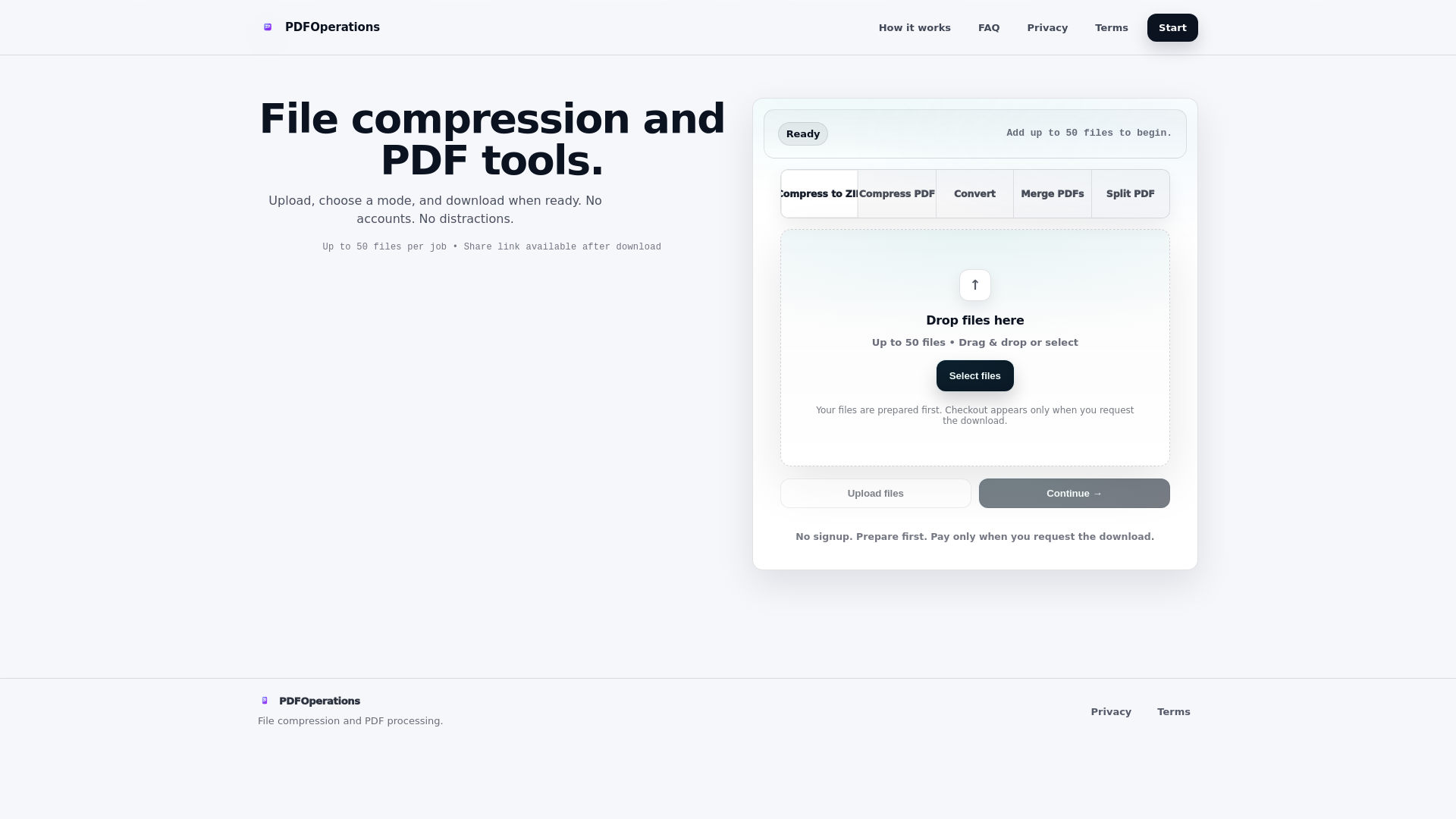 website screenshot of https://pdfoperations.com/